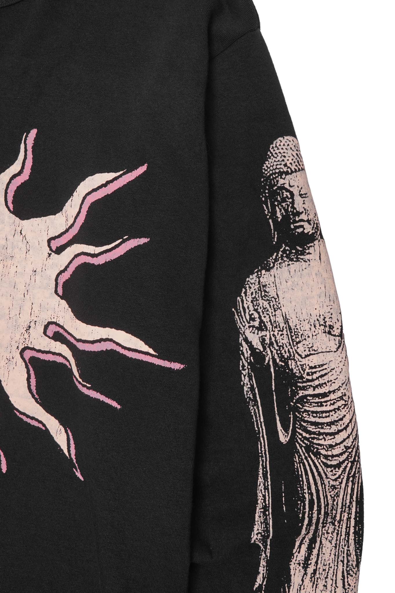 "THE ENLIGHTENED ONE" LONGSLEEVE TEE IN CAVIAR