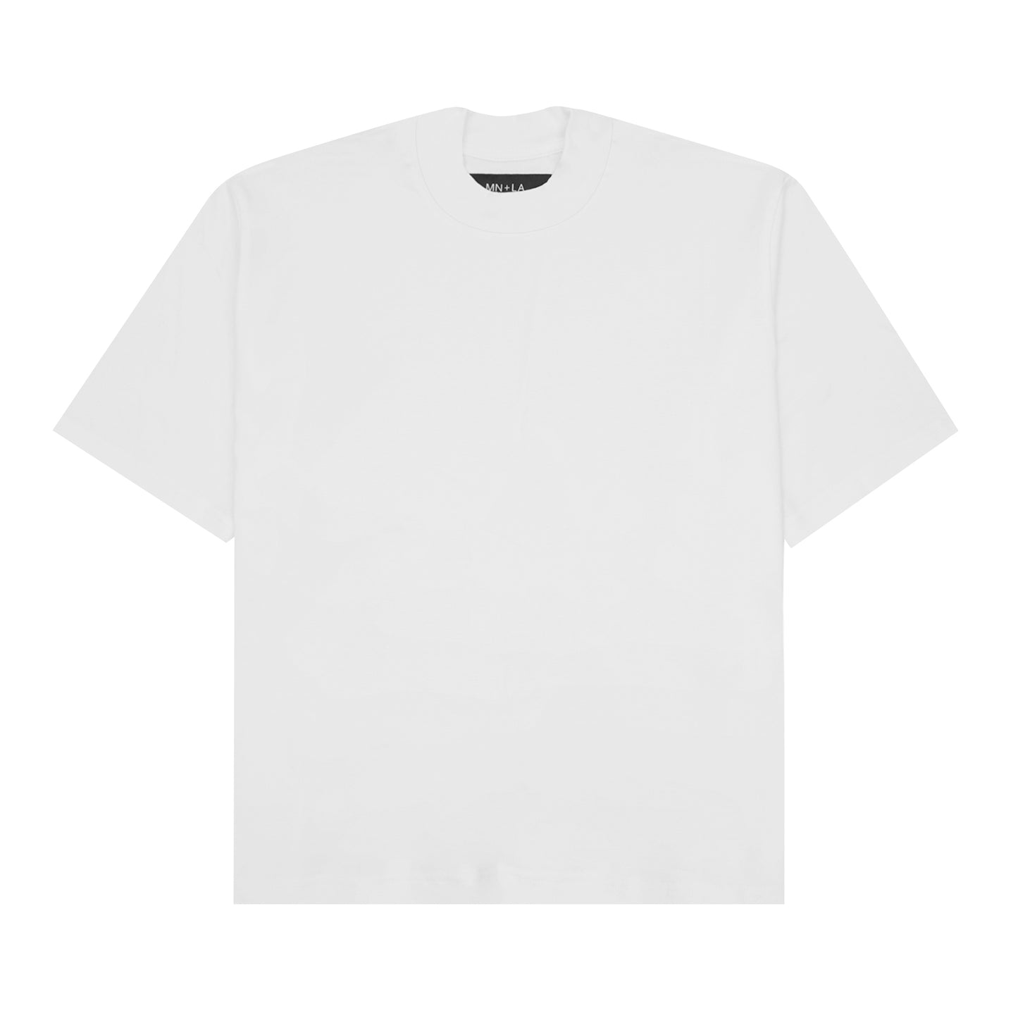 MOCK NECK TEE IN WHITE