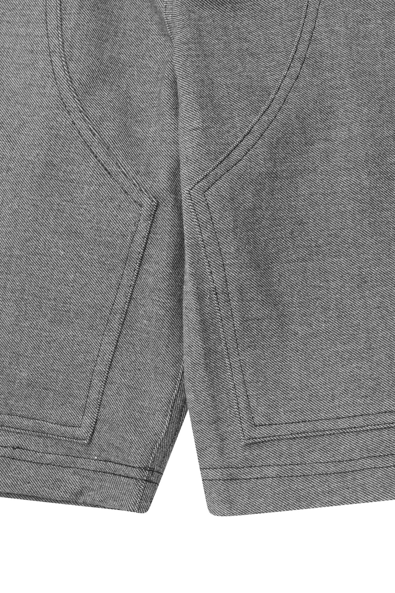 DOUBLE KNEE PHAT SHORTS IN STEEL BLUE
