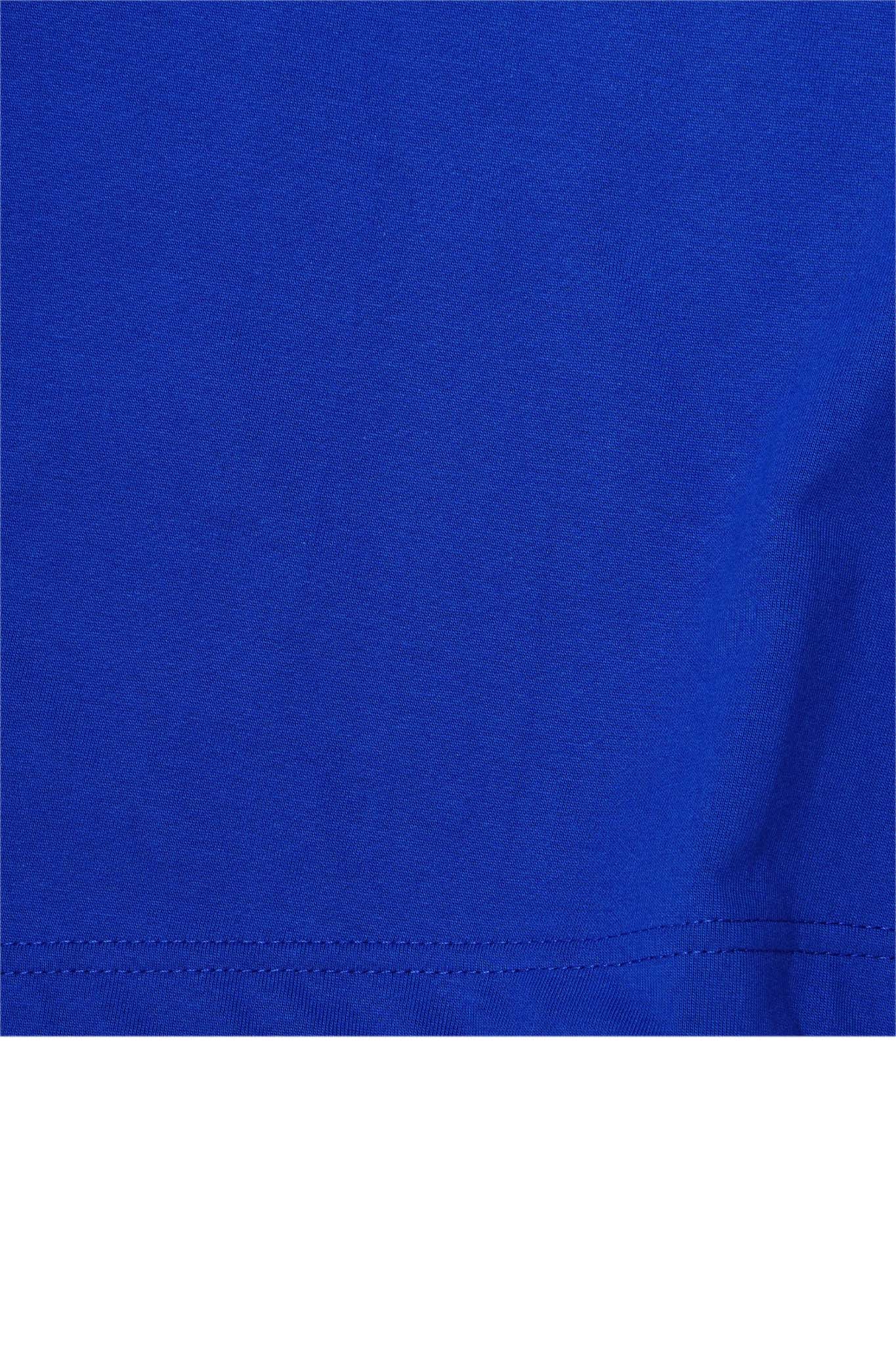 "TAKE NO SHIT, DO NO HARM" TEE IN ELECTRIC BLUE
