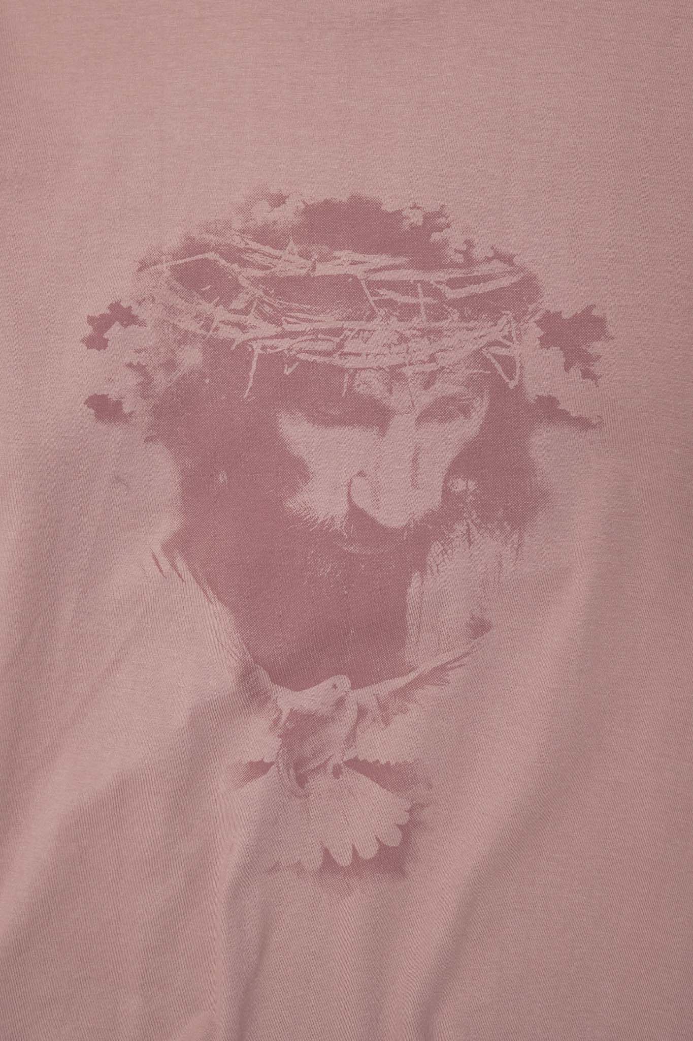 "CROWN OF THORNS" TEE IN MAUVE