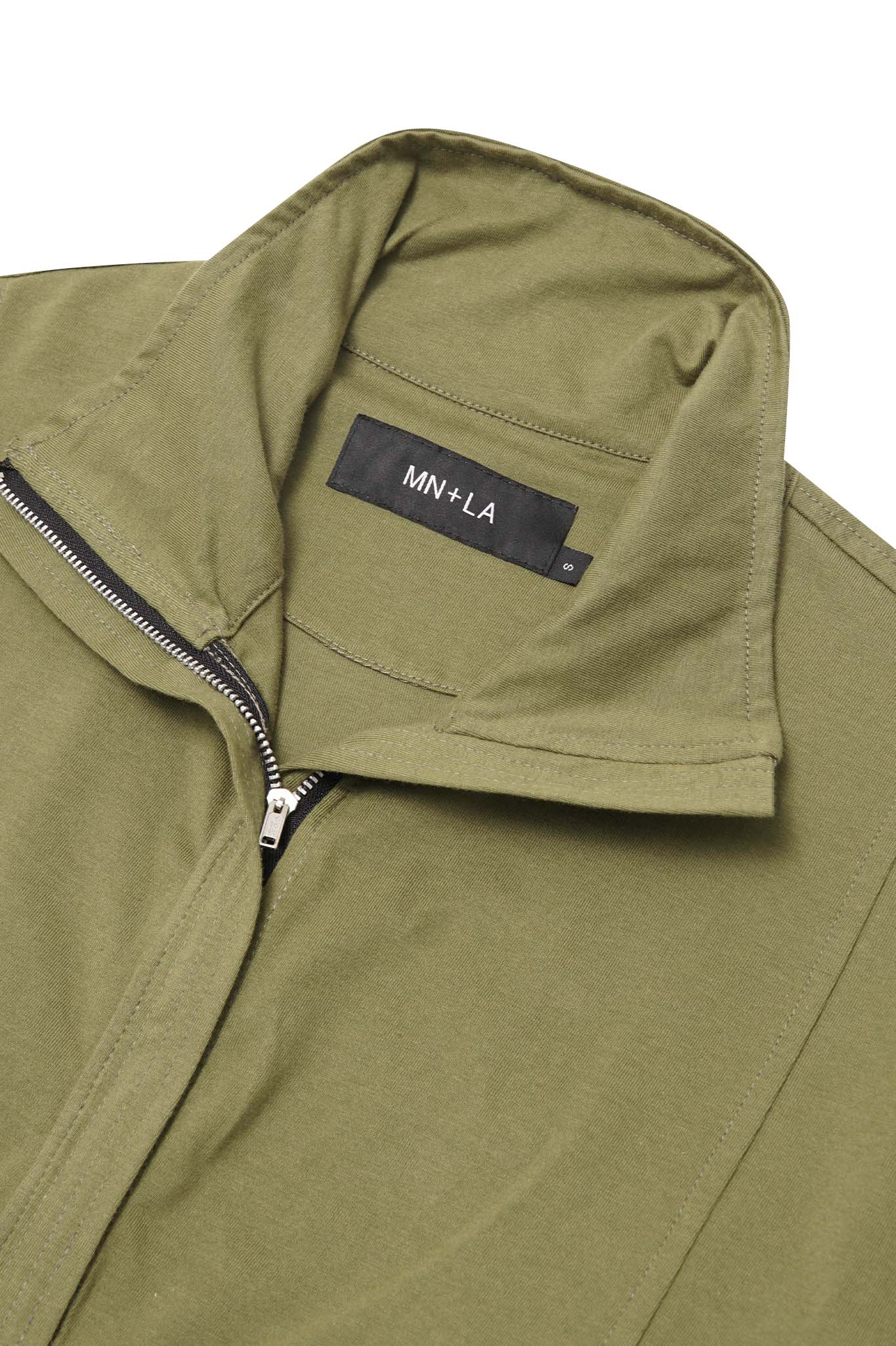 QUARTER ZIP L/S TEE IN OLIVE