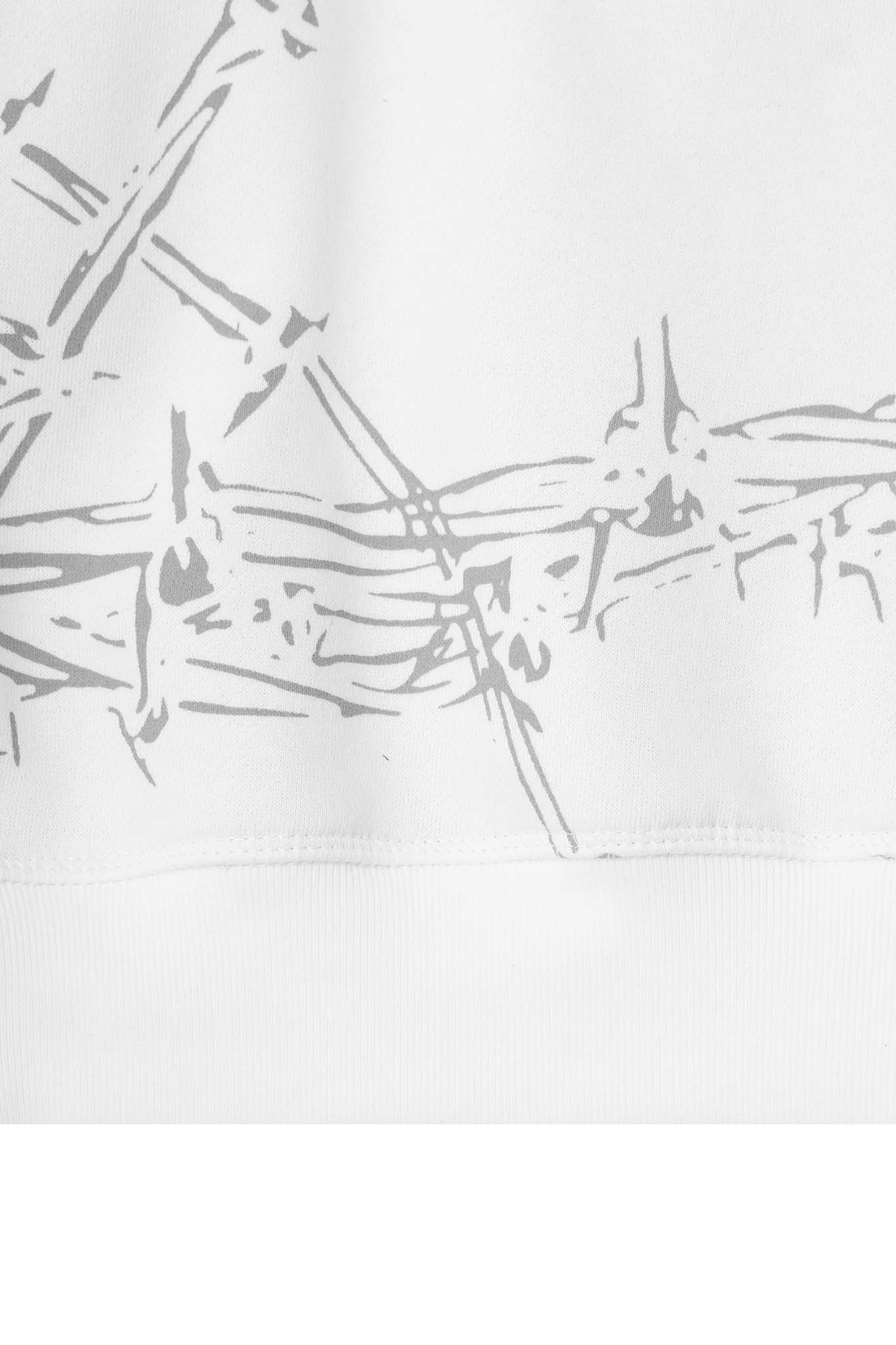"WIRE WORK" HOODIE IN ARCTIC