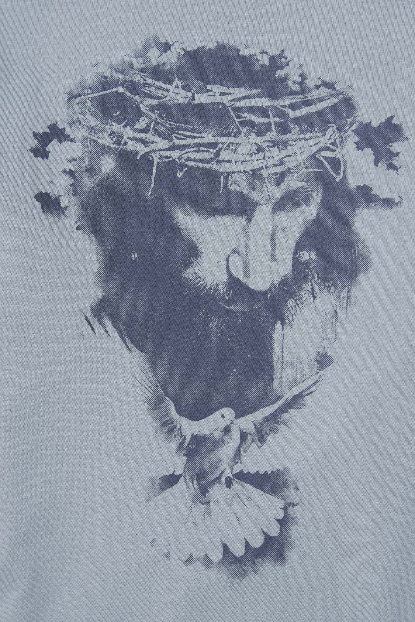 "CROWN OF THORNS" TEE IN GLACIER