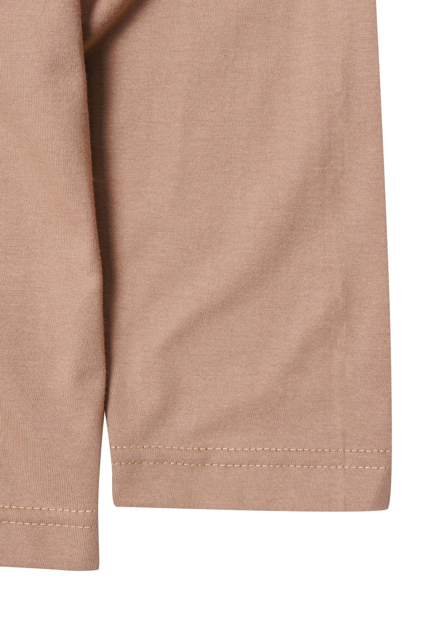 QUARTER ZIP L/S TEE IN BISQUE