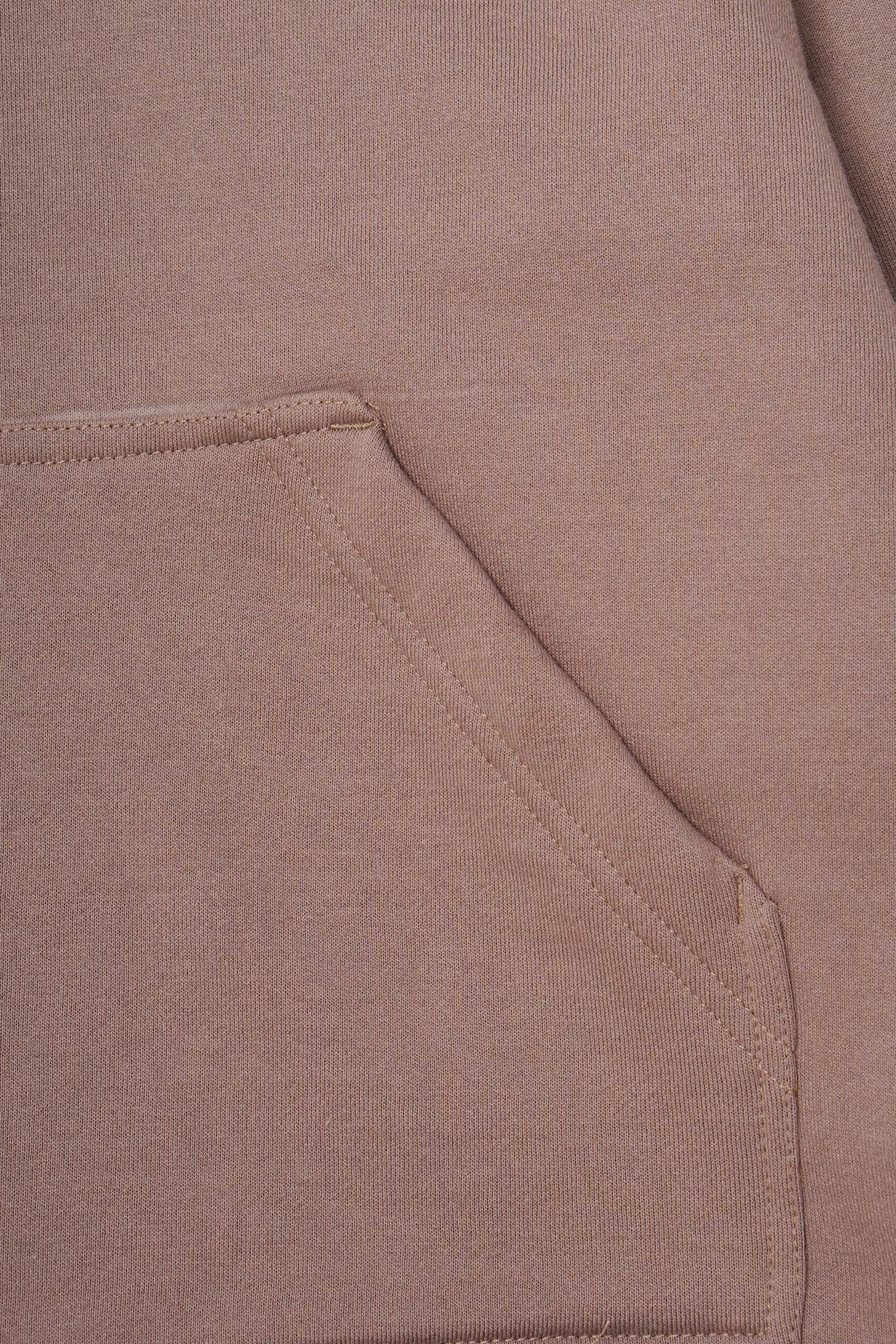 CUTOFF HOODIE IN TAN