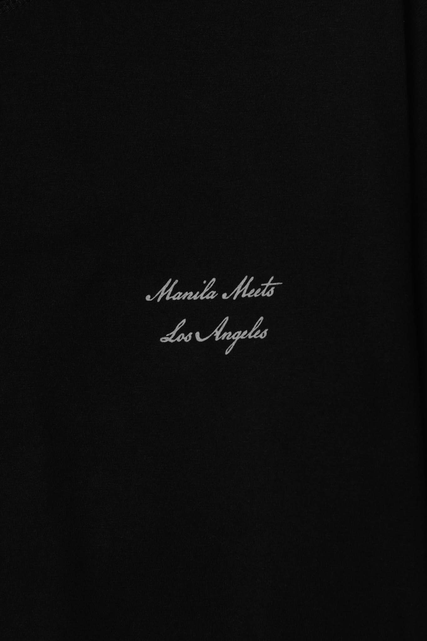 MN+LA™ SCRIPT LOGO TEE IN CAVIAR/CEMENT