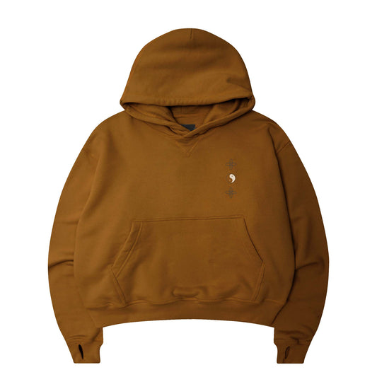 "BALANCE" HOODIE IN RUST