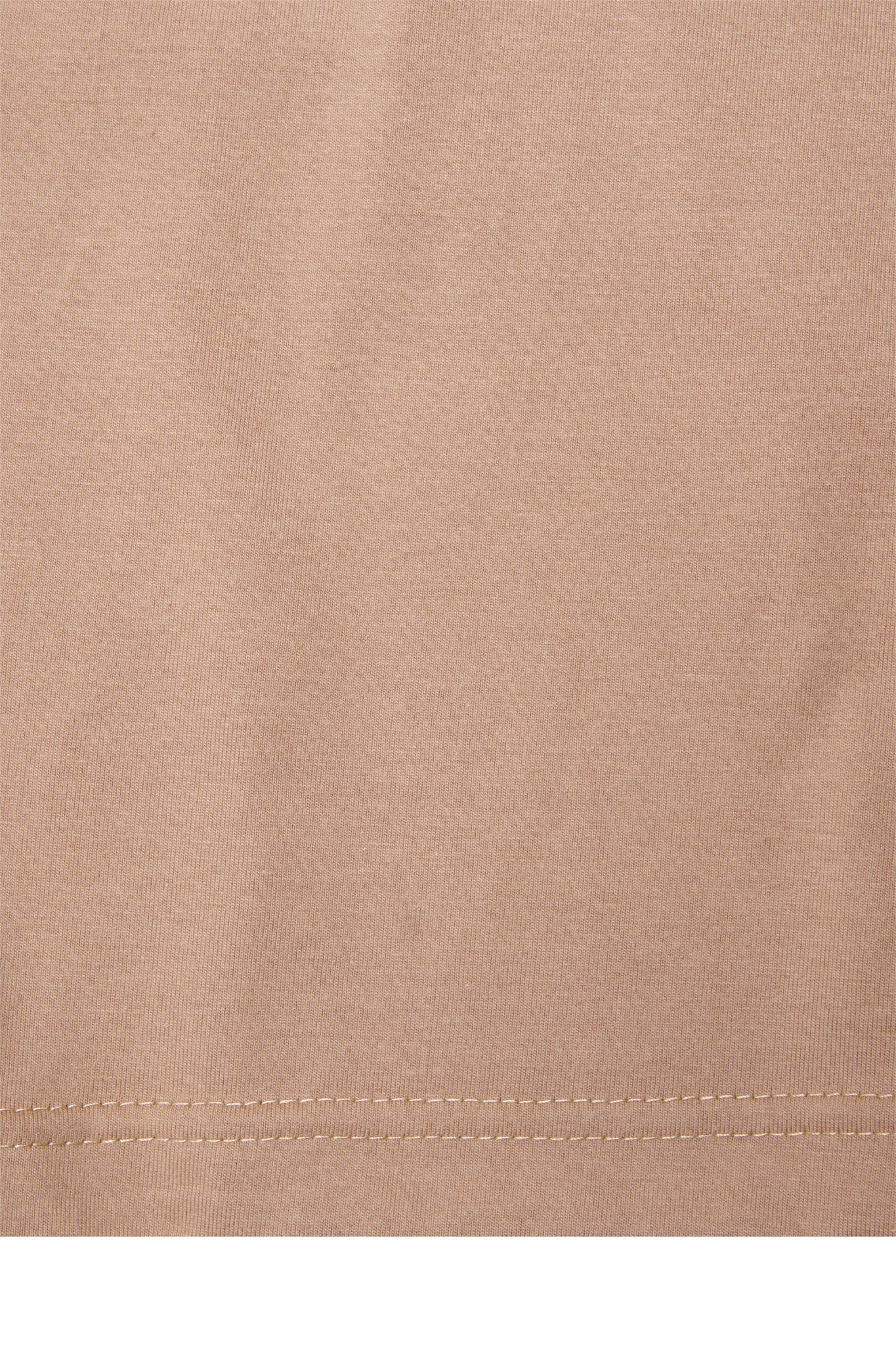 QUARTER ZIP L/S TEE IN BISQUE