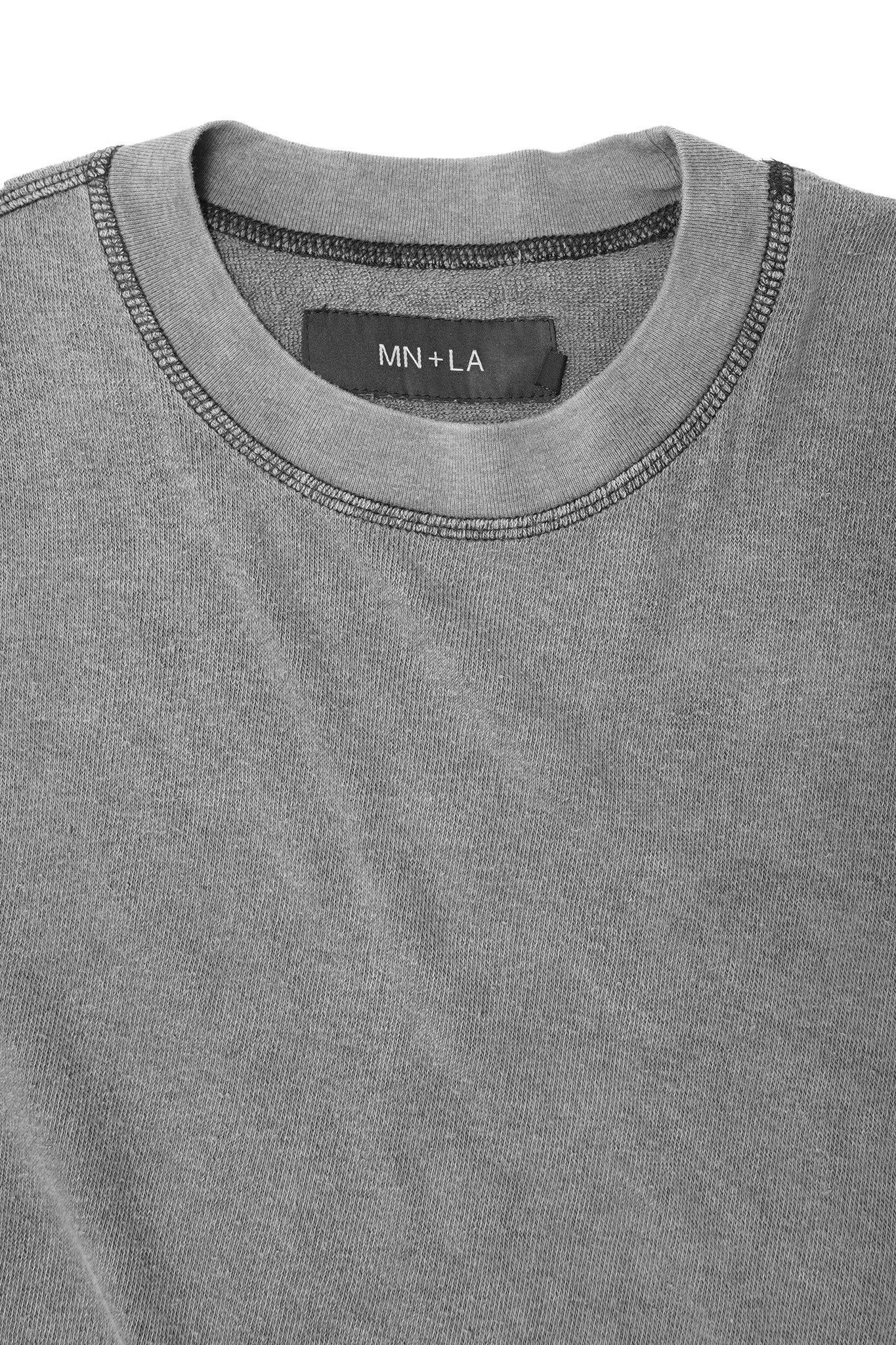 CUTOFF BOX TEE IN STONE GREY