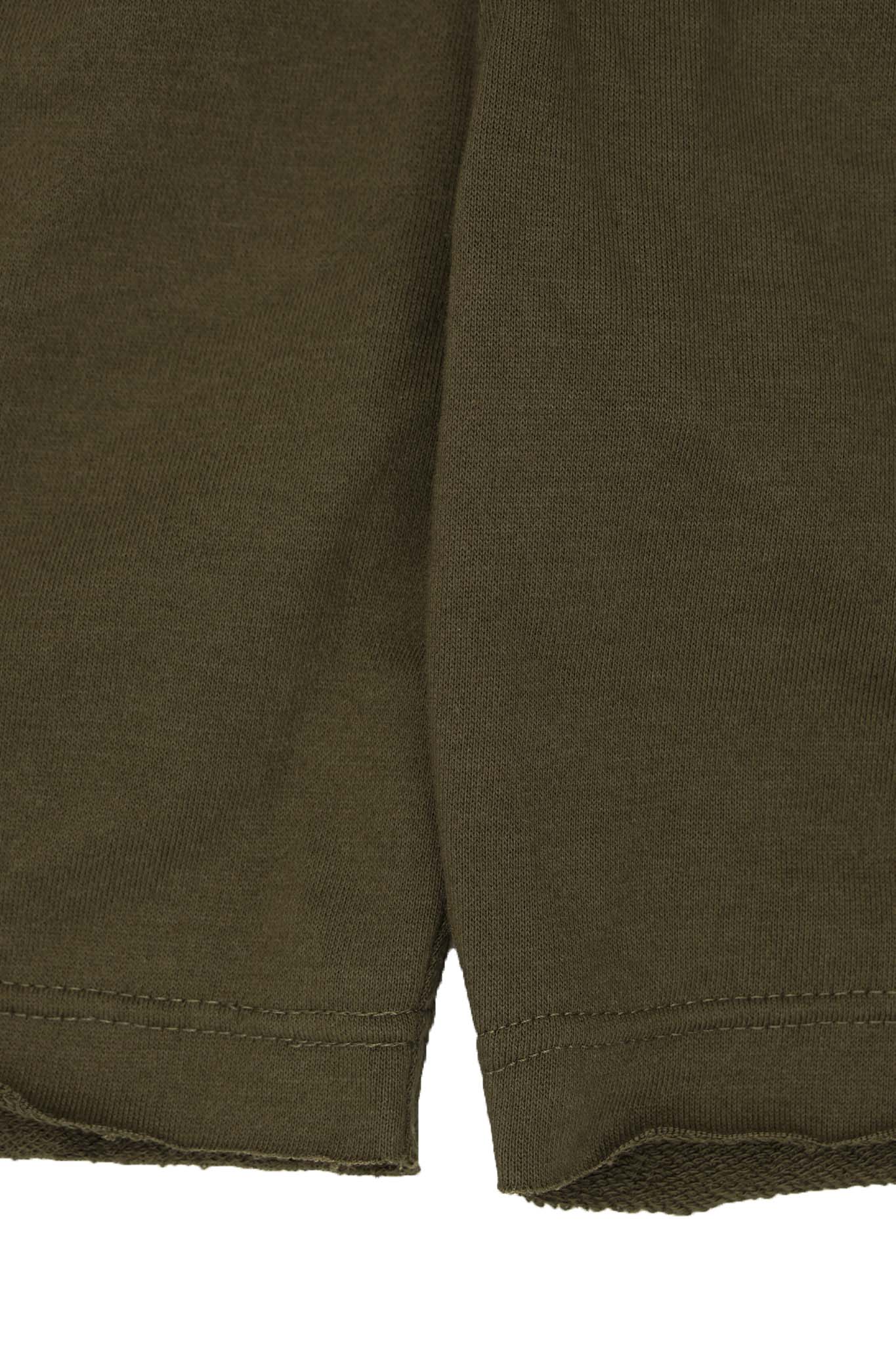 FRENCH TERRY RAW FINISH SWEATSHORTS IN OLIVE