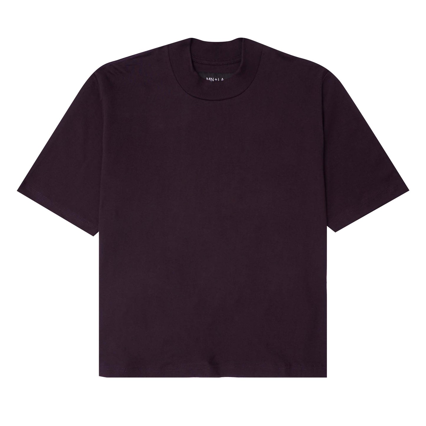 MOCK NECK TEE IN SHADOW PURPLE