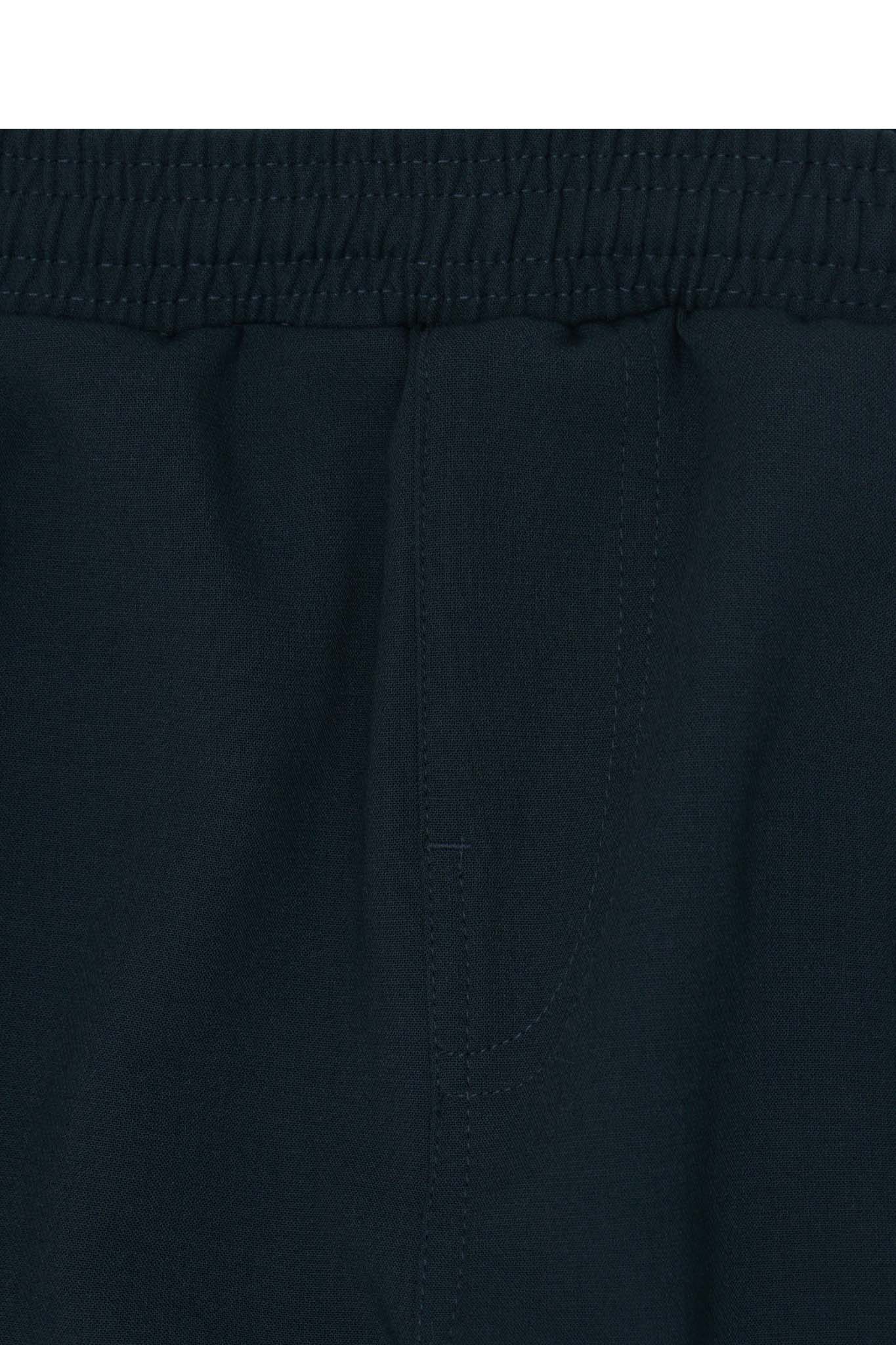 PLEATED CROPPED PANTS IN REGAL BLUE