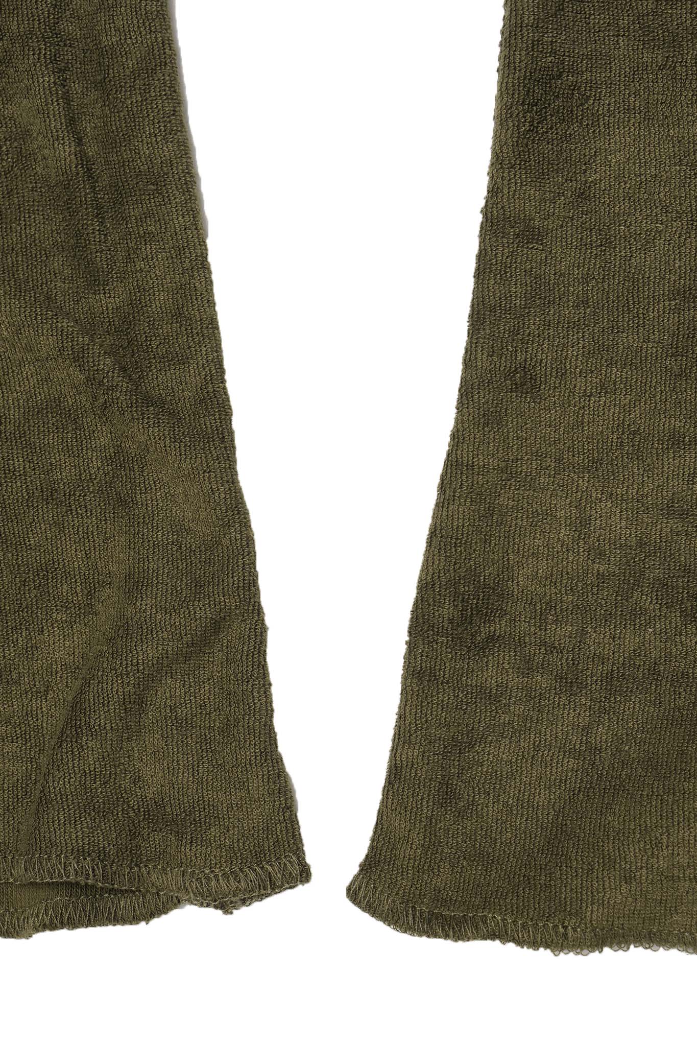 M+ TOWEL BOOTCUT PANTS IN OLIVE