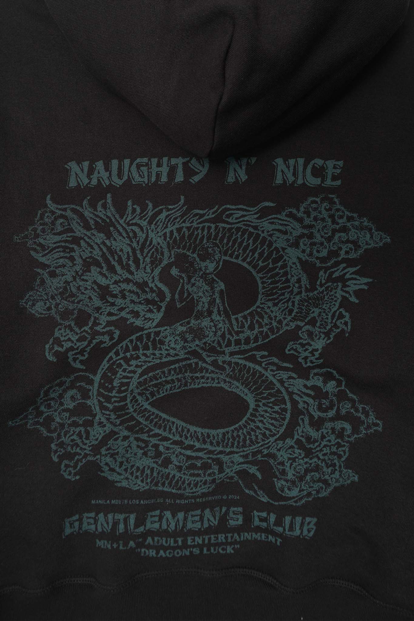NAUGHTY N' NICE "DRAGON'S LUCK" HOODIE IN JADE