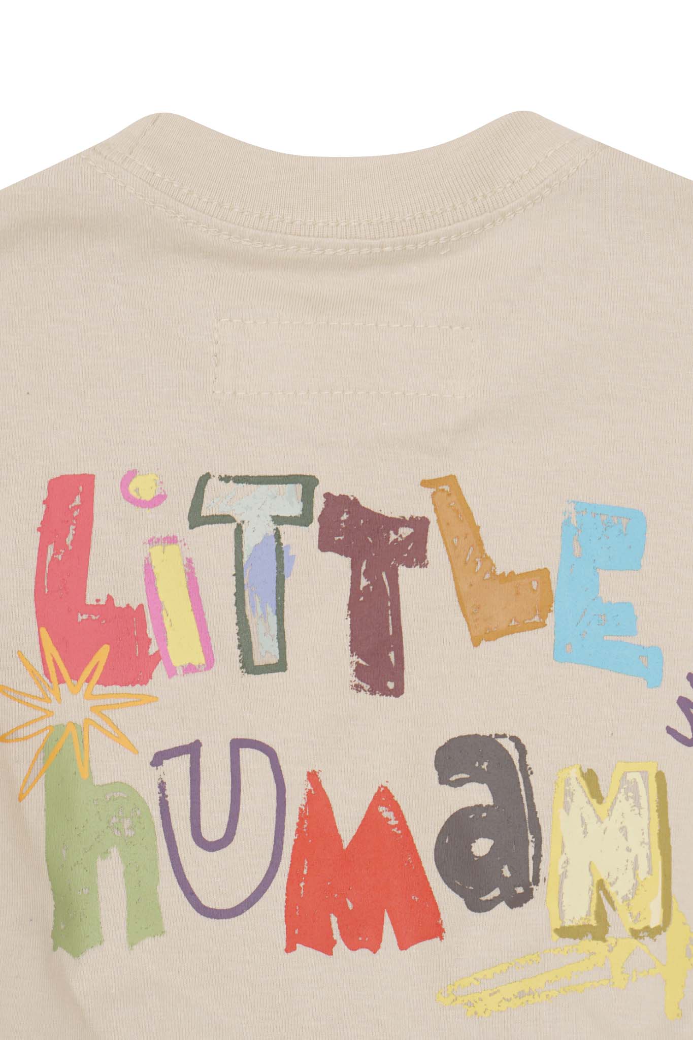 "CRAYONS" LITTLE HUMAN™ LONGSLEEVE TEE IN OAT