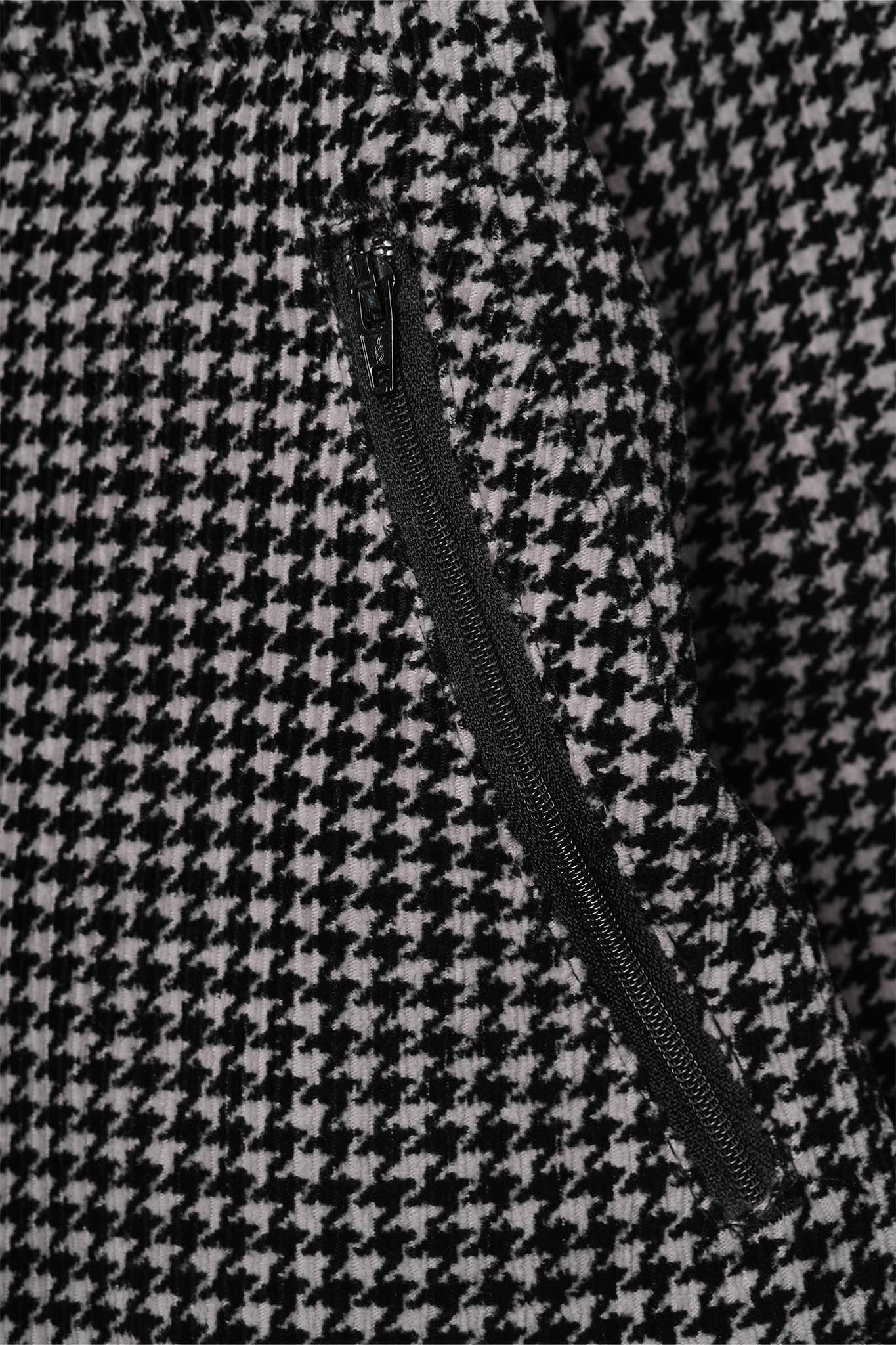 "FLOW" BOMBER JACKET IN HOUNDSTOOTH