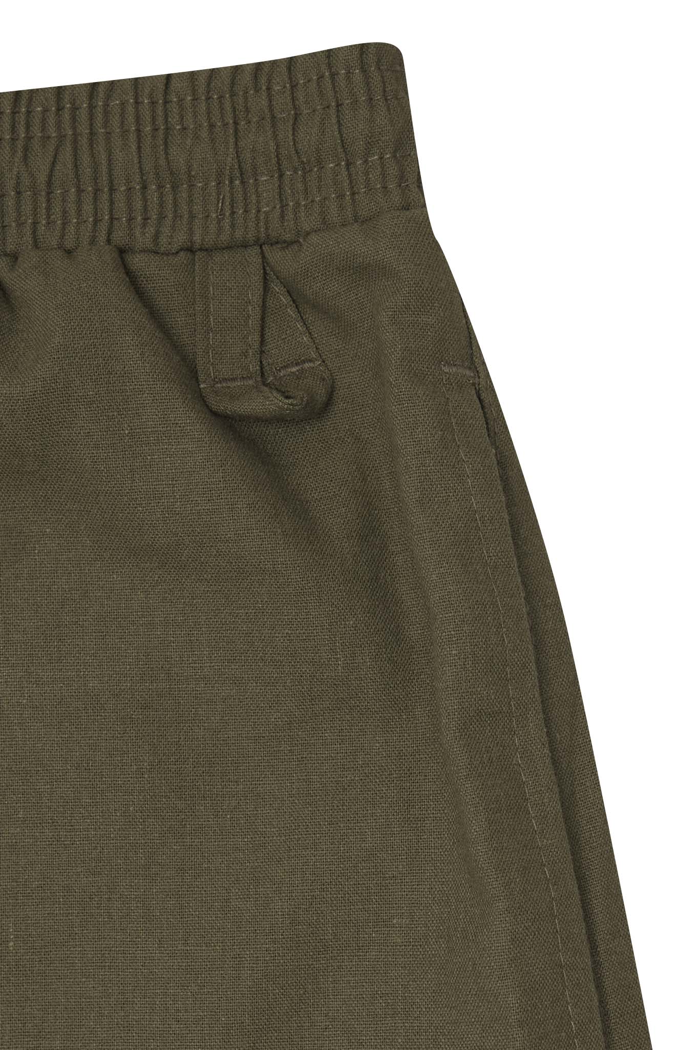 LINEN LOUNGE PANTS V2 IN OLIVE