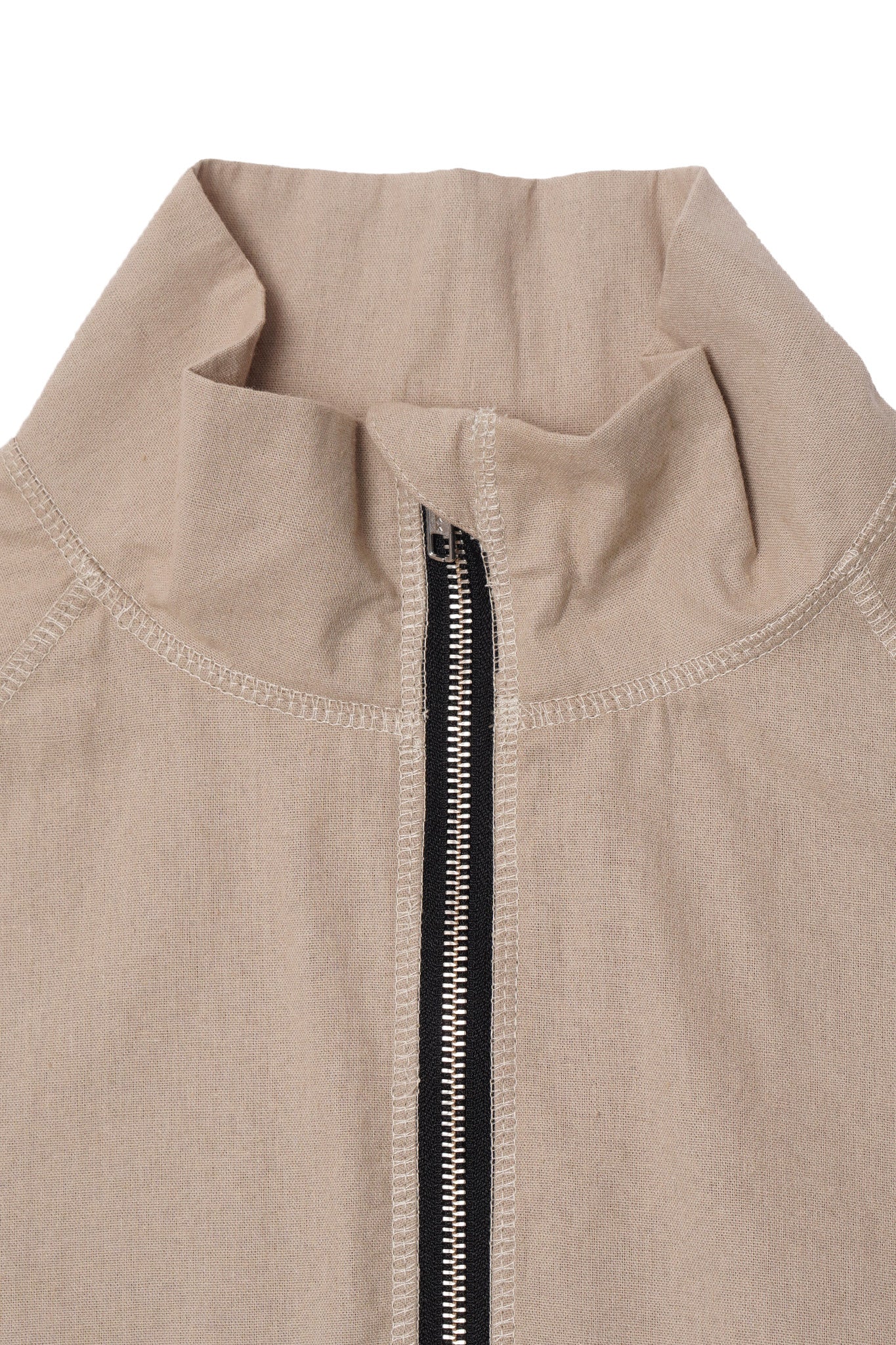 LINEN QUARTER ZIP L/S TEE V2 IN DUNE