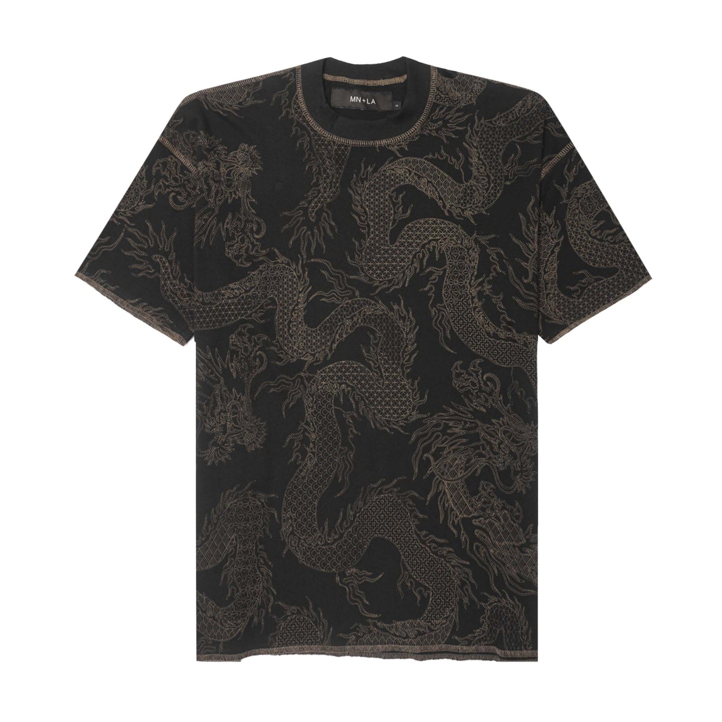 "YEAR OF THE DRAGON" BOX TEE IN CAVIAR