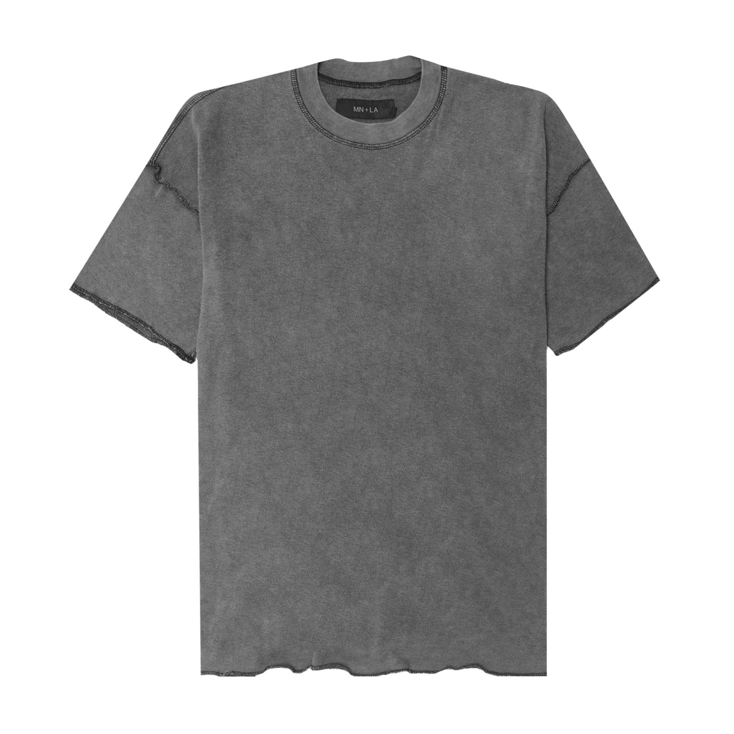 CUTOFF BOX TEE IN STONE GREY