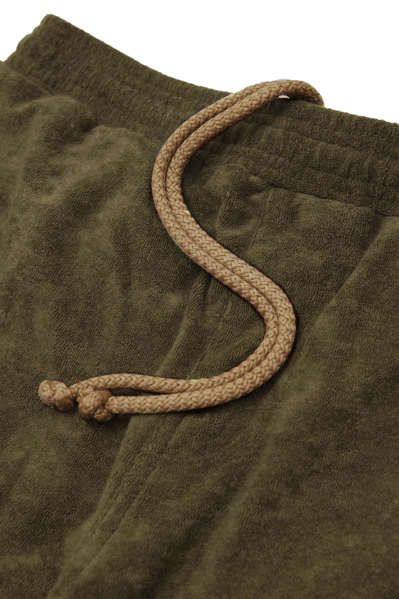 TOWEL TERRY SWEATSHORTS IN OLIVE
