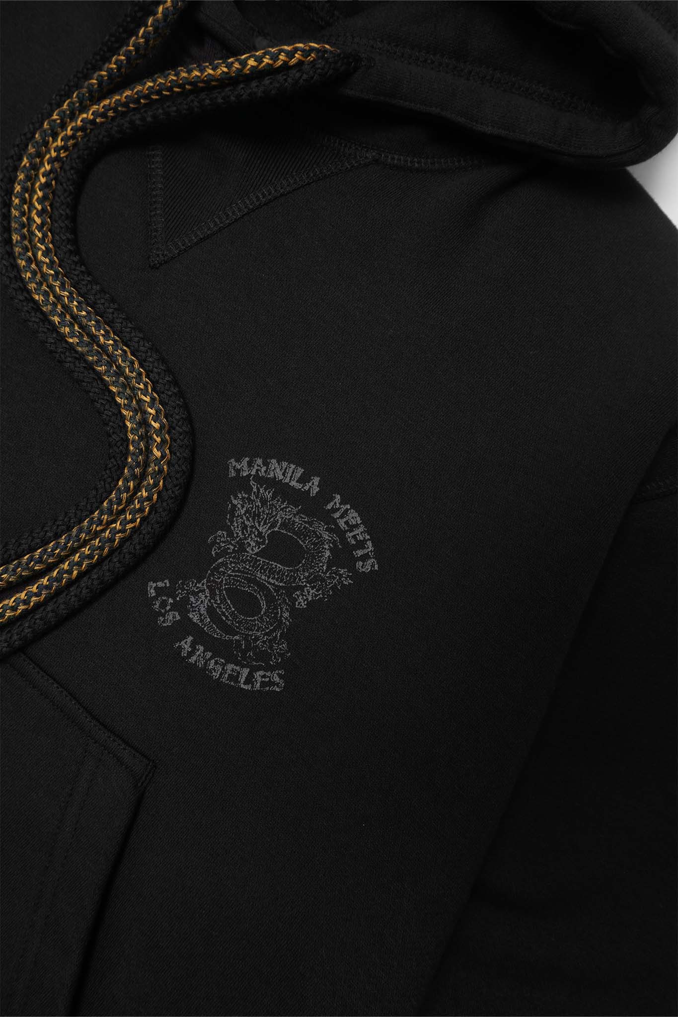 NAUGHTY N' NICE "DRAGON'S LUCK" HOODIE IN CAVIAR