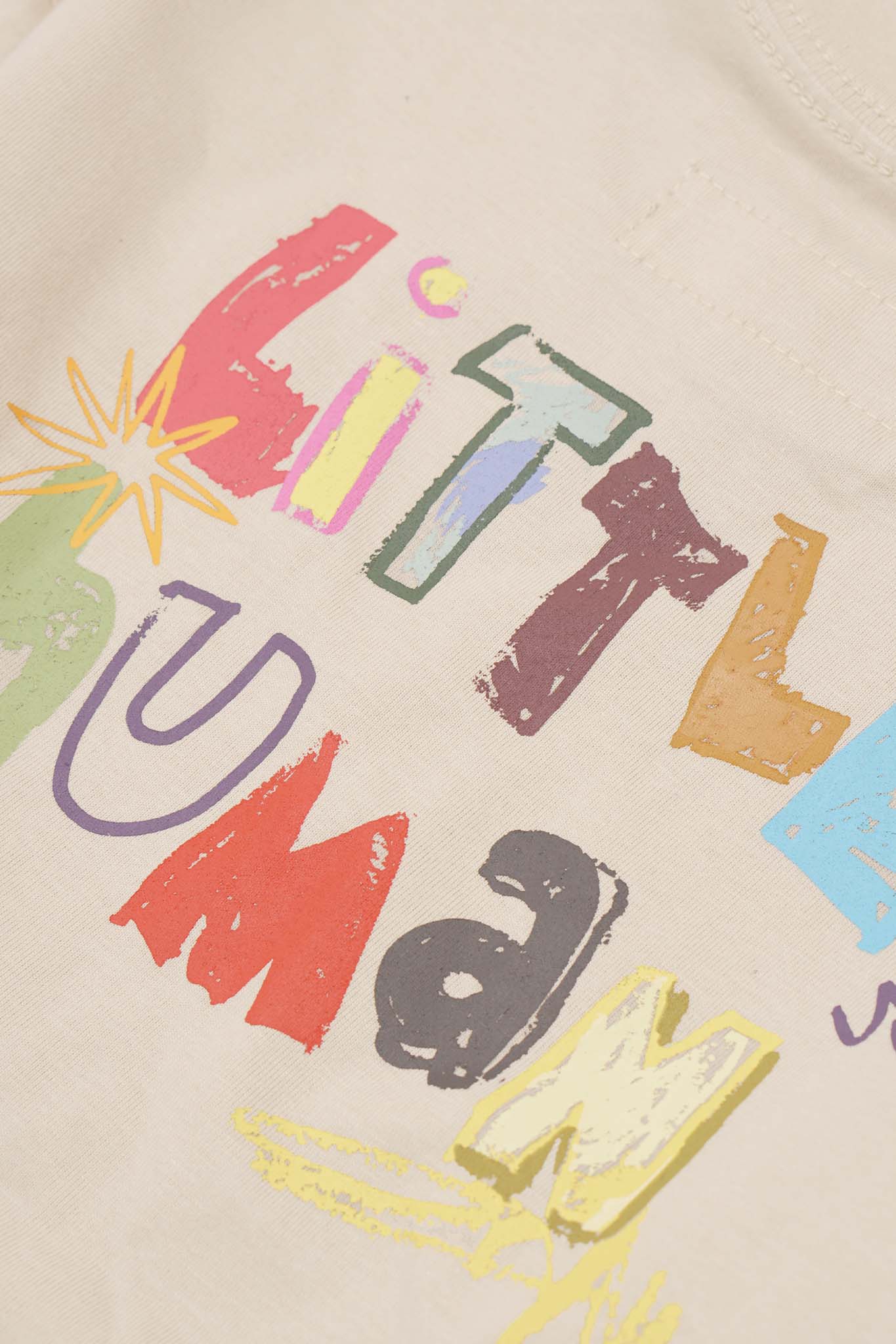 "CRAYONS" LITTLE HUMAN™ LONGSLEEVE TEE IN OAT