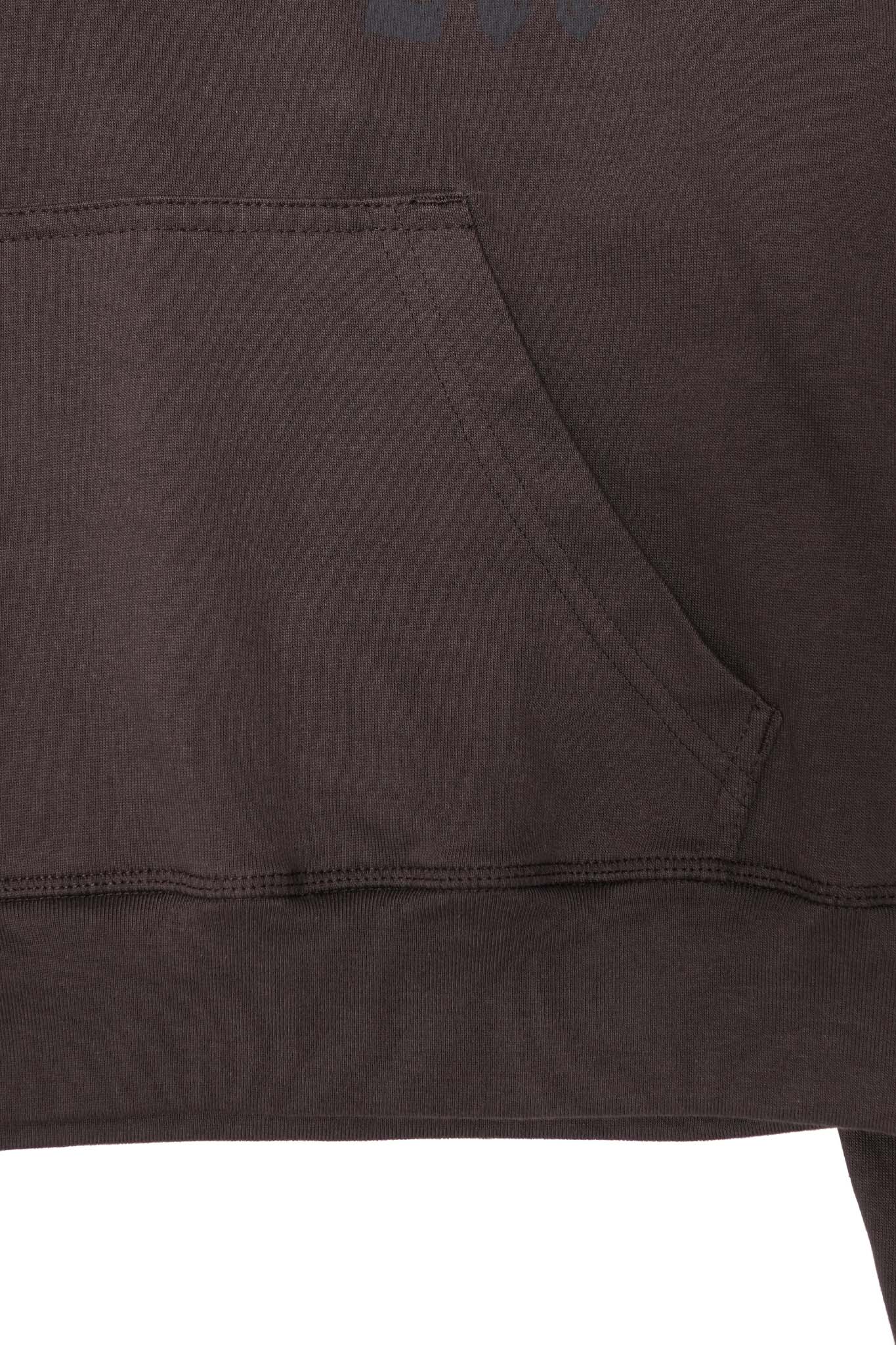 M'$ PAISLEY PATCHWORK MILITIA HOODIE IN CHARCOAL GREY