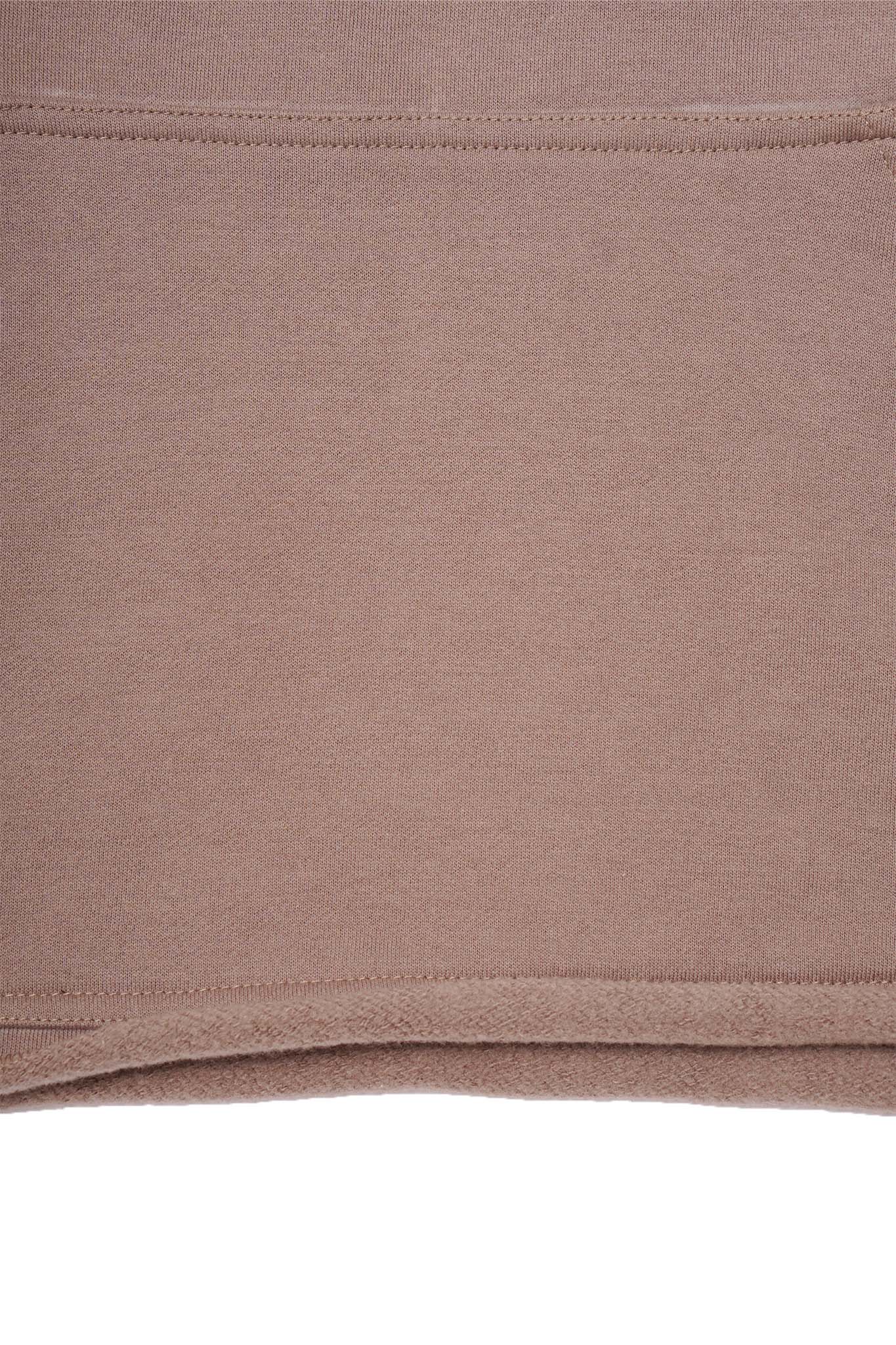 CUTOFF HOODIE IN TAN