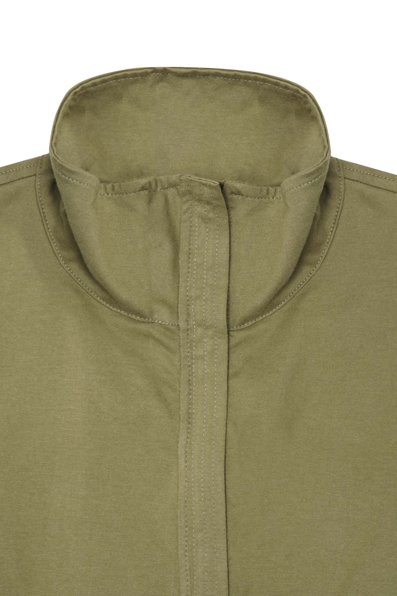 QUARTER ZIP L/S TEE IN OLIVE