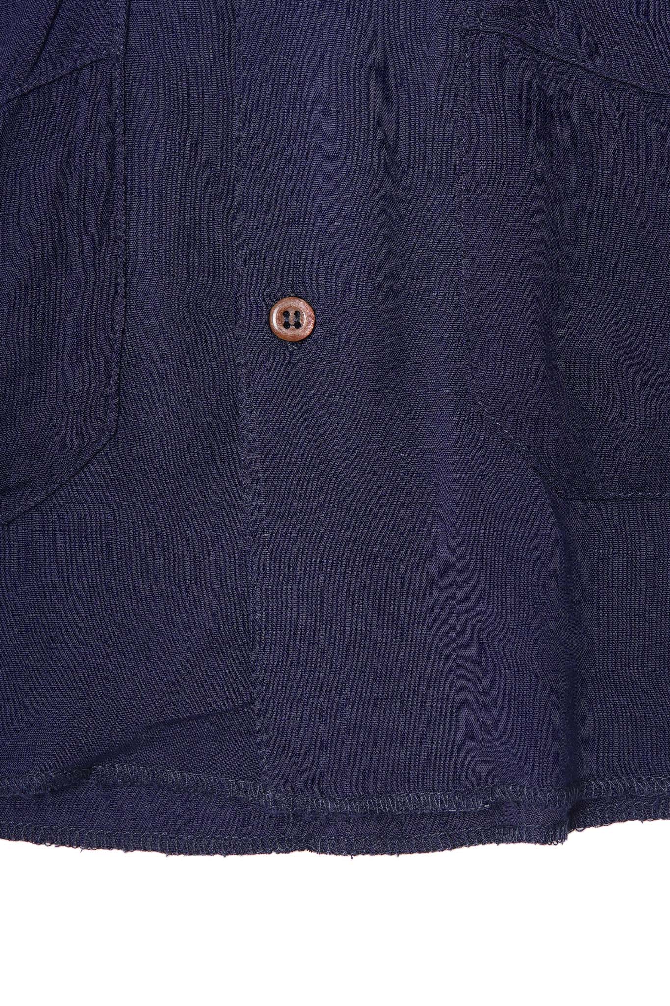 4 POCKET CUBAN SHIRT IN COBALT BLUE