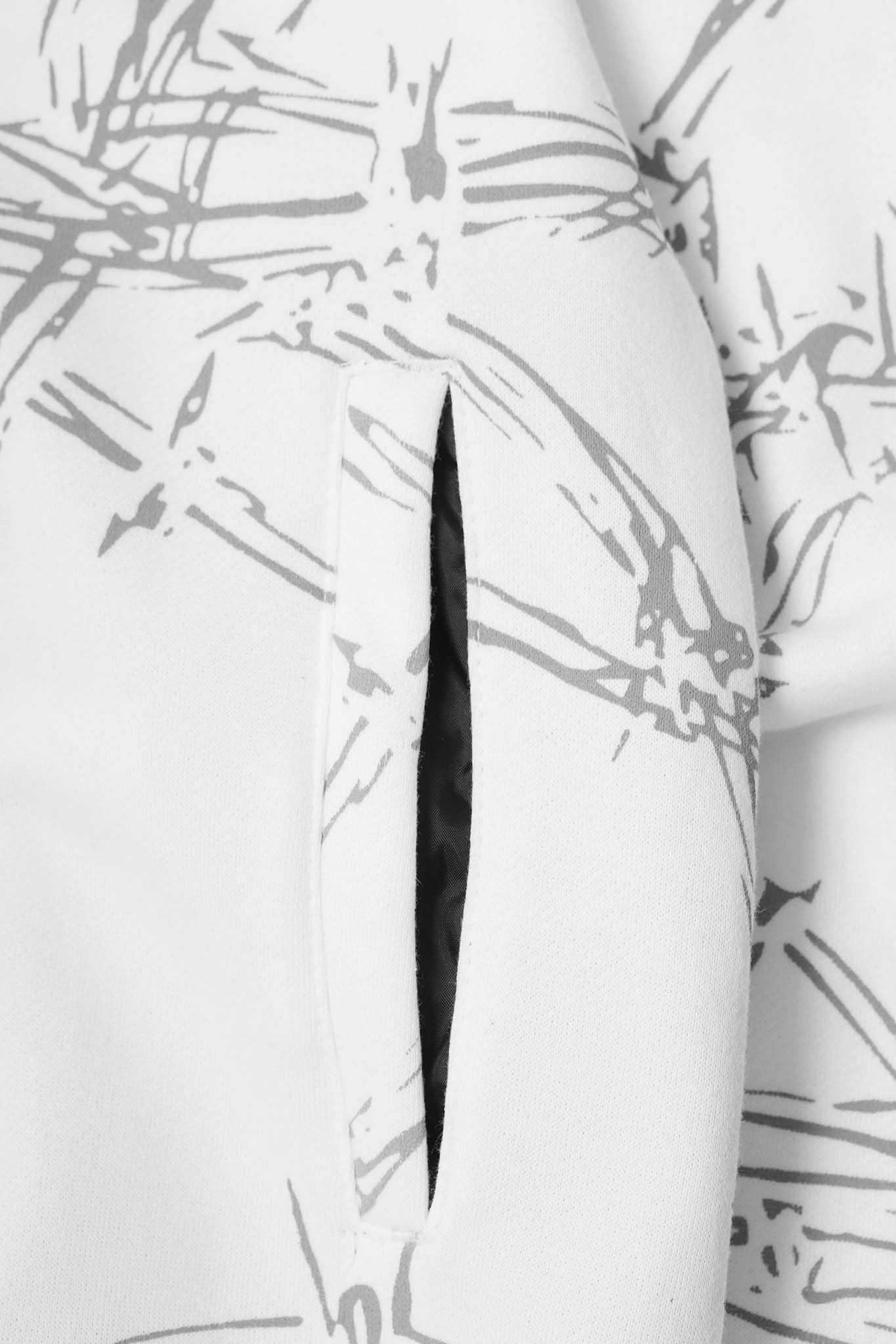 "WIRE WORK" HOODIE IN ARCTIC
