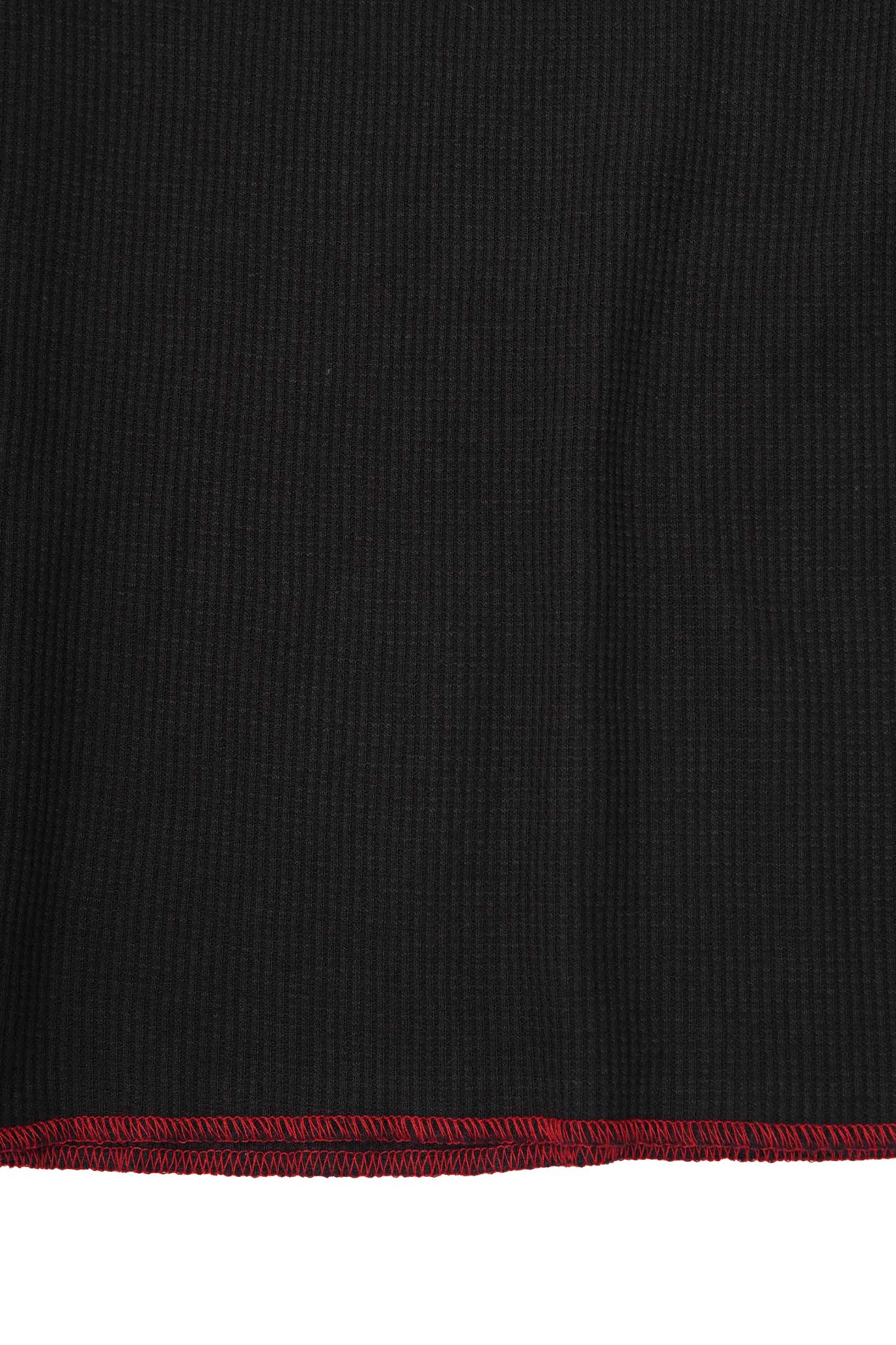 "FCF" WAFFLE TEE IN ANTHRACITE/CRIMSON