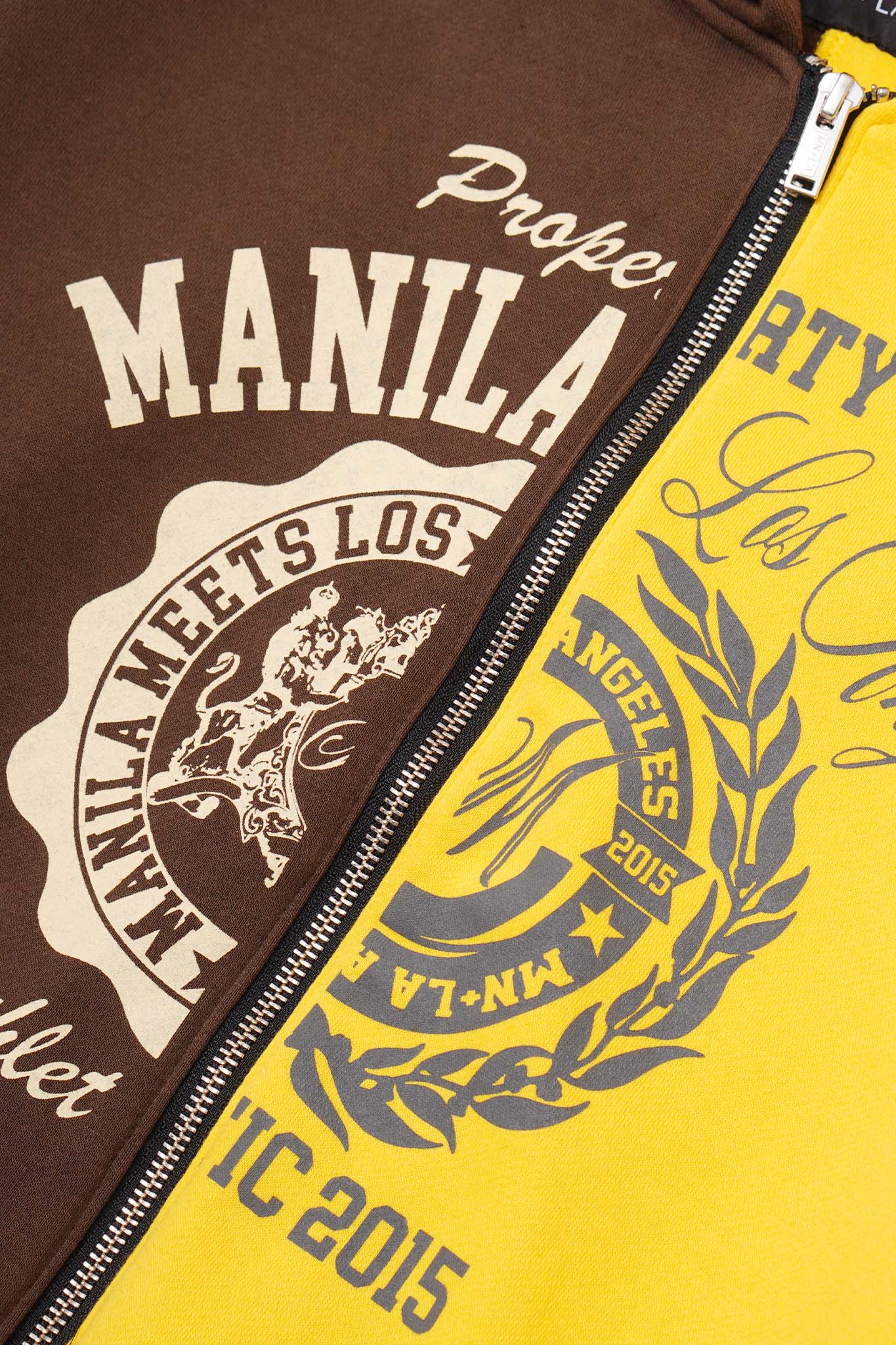 MN+LA™ SPLIT HOODIE IN WOOD/MUSTARD