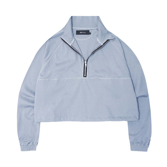 M+ QUARTER ZIP L/S TEE V2 IN SIERRA BLUE