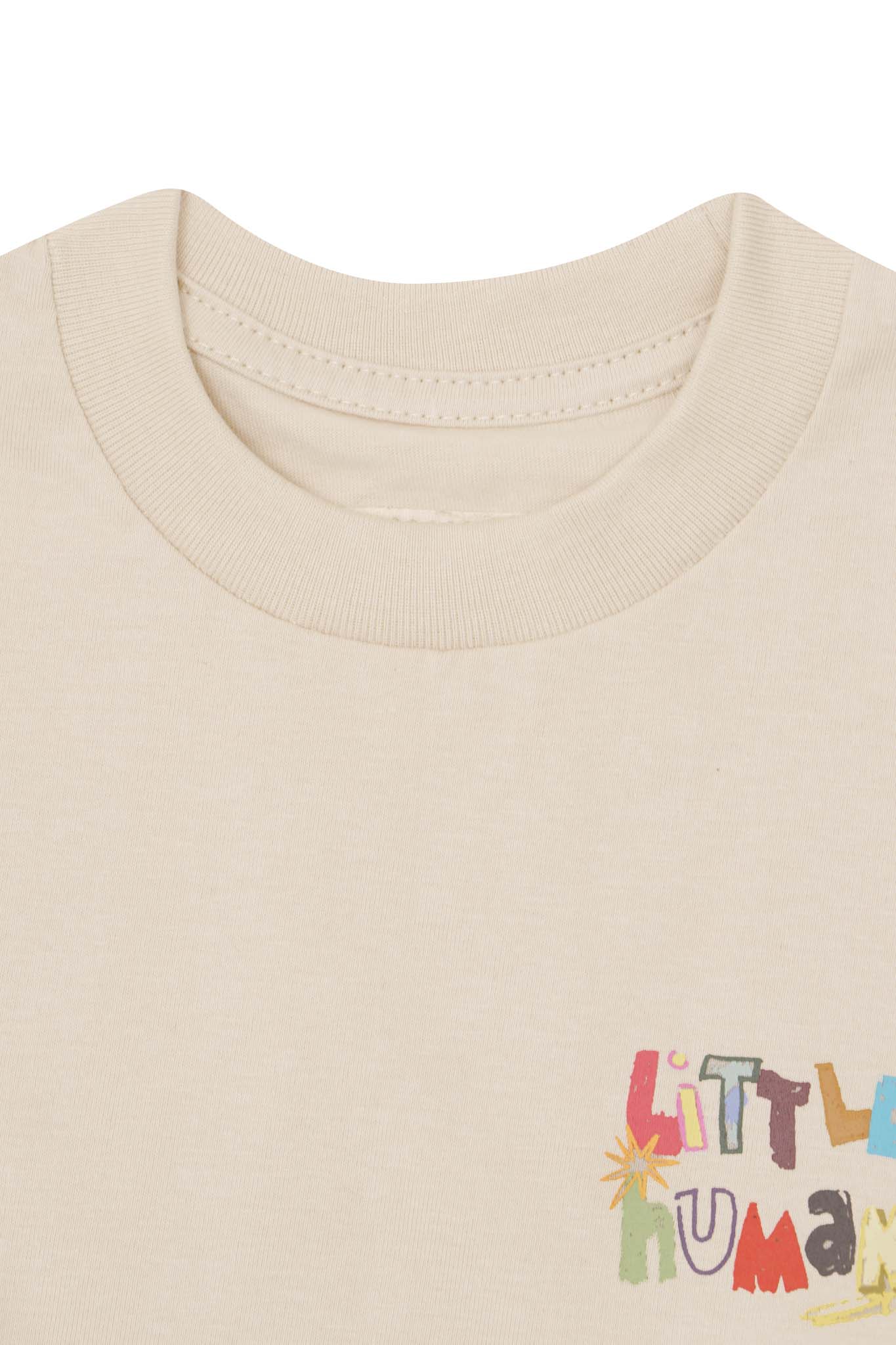 "CRAYONS" LITTLE HUMAN™ LONGSLEEVE TEE IN OAT