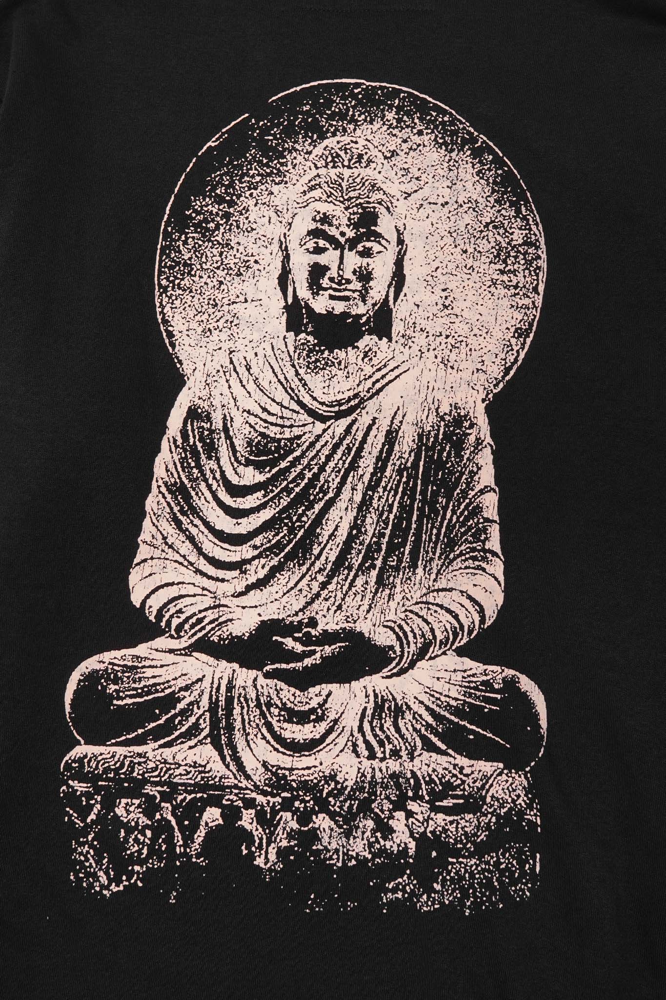"THE ENLIGHTENED ONE" LONGSLEEVE TEE IN CAVIAR