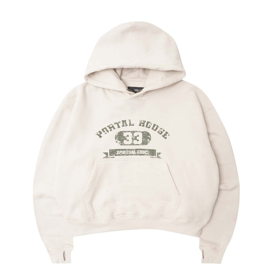 "PORTAL HOUSE 33" HOODIE IN OAT