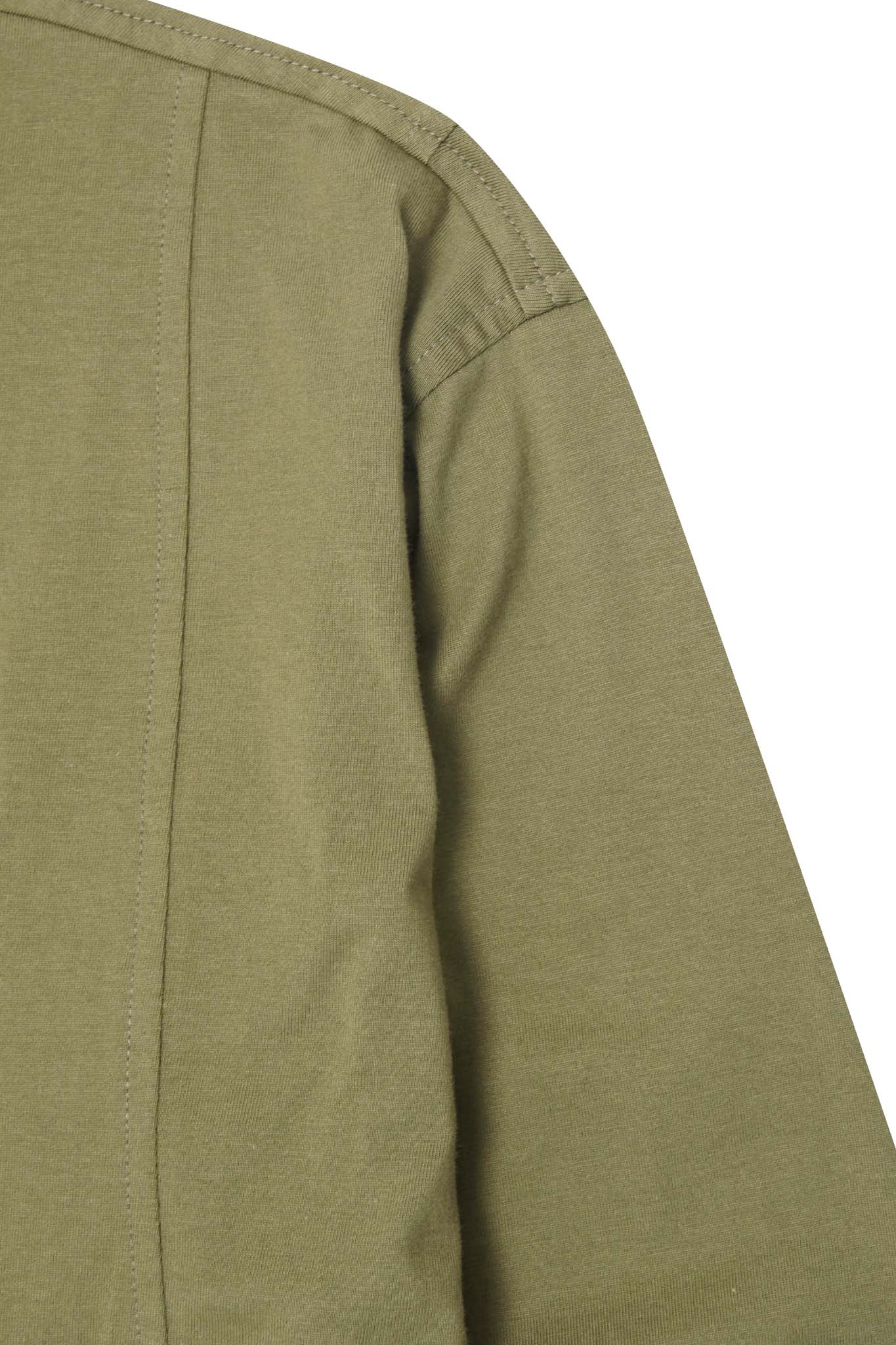 QUARTER ZIP L/S TEE IN OLIVE