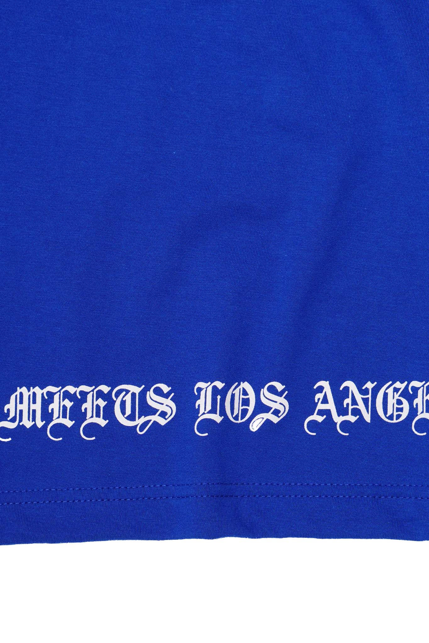 "TAKE NO SHIT, DO NO HARM" TEE IN ELECTRIC BLUE