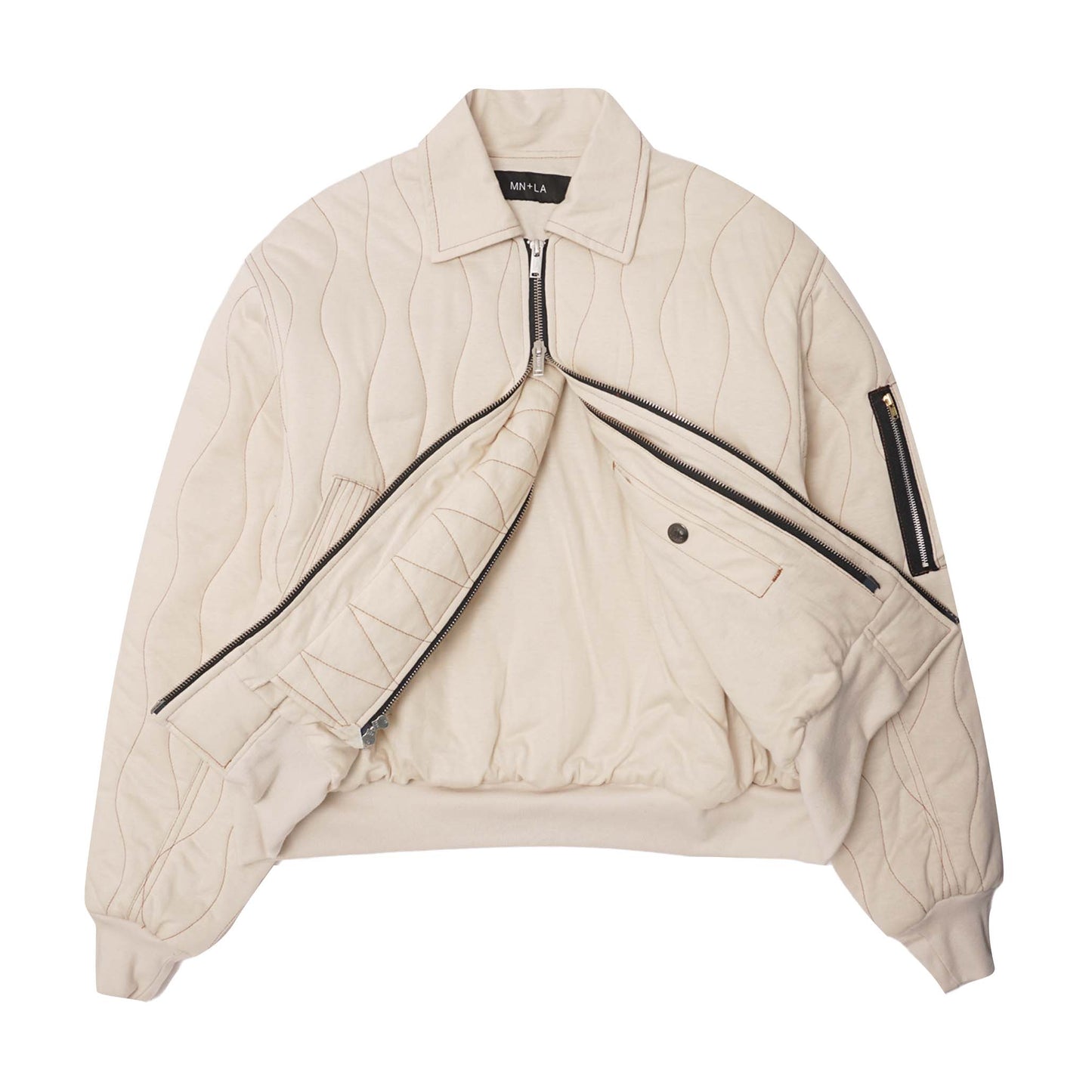 "FLOW" BOMBER JACKET IN CLOUD