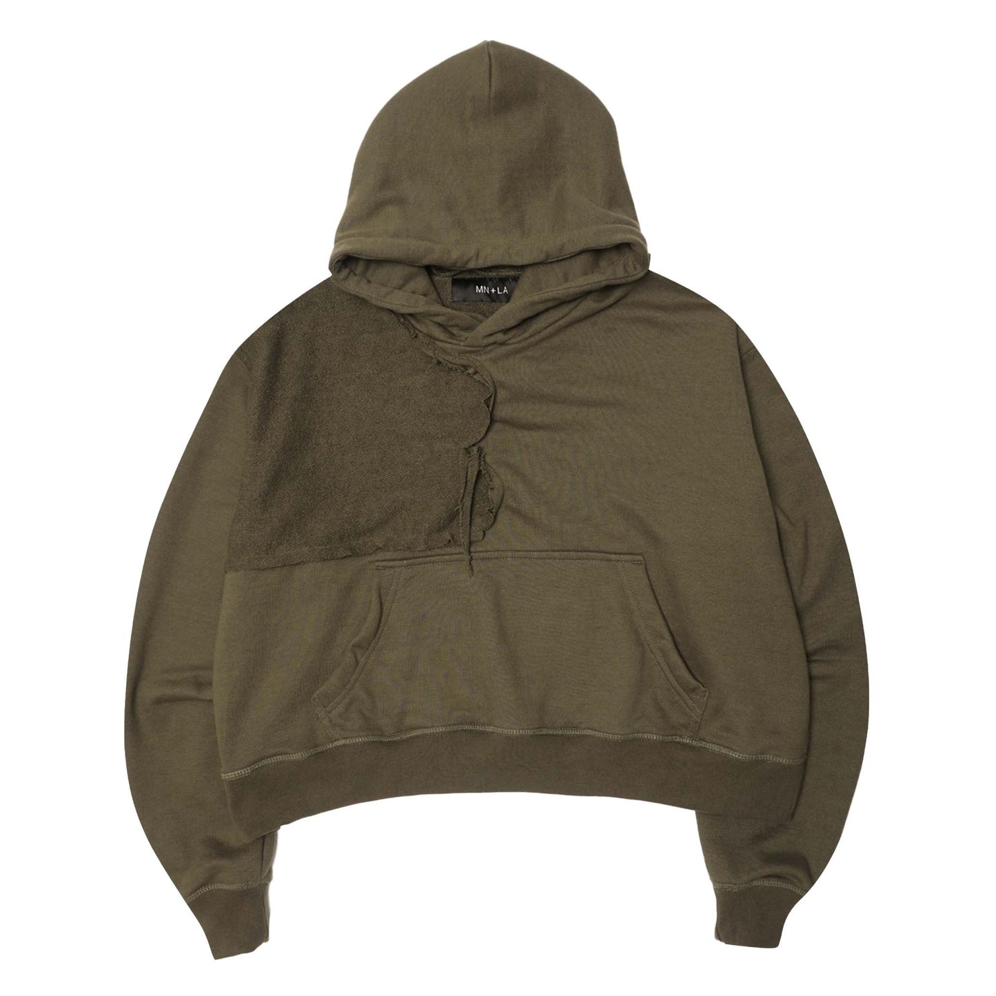 DECONSTRUCTED HOODIE IN OLIVE