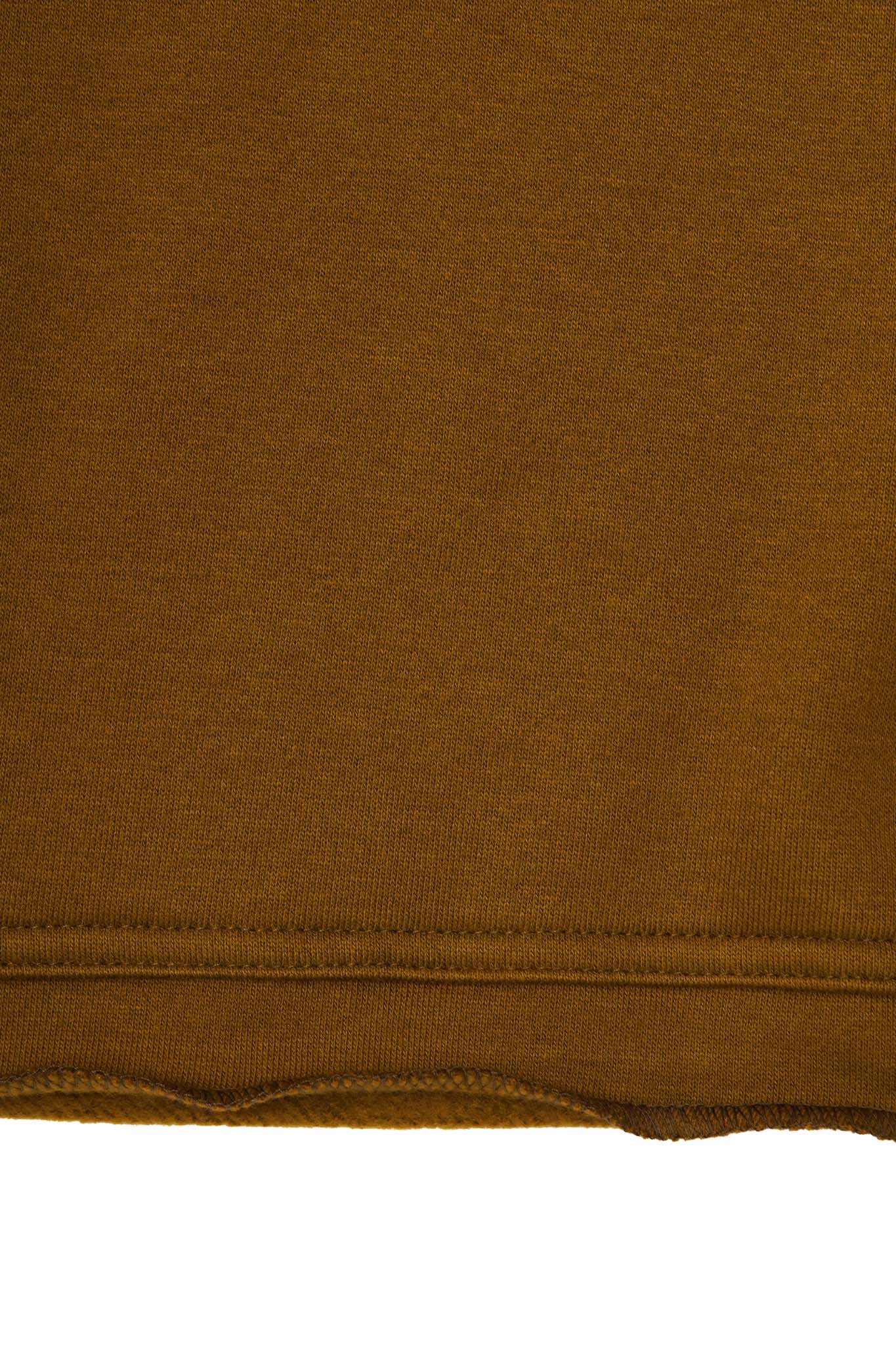 M+ CUTOFF HOODIE IN RUST