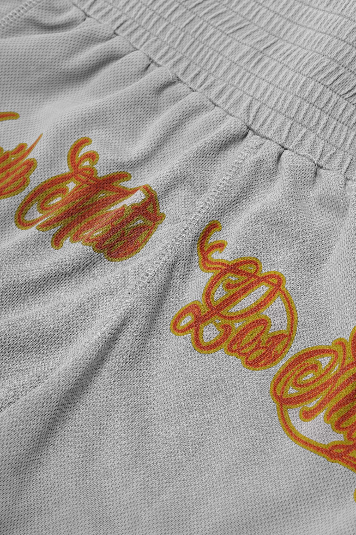"BURNING STALLION" KNUCKLEHEAD MESH SHORTS V2 IN CEMENT