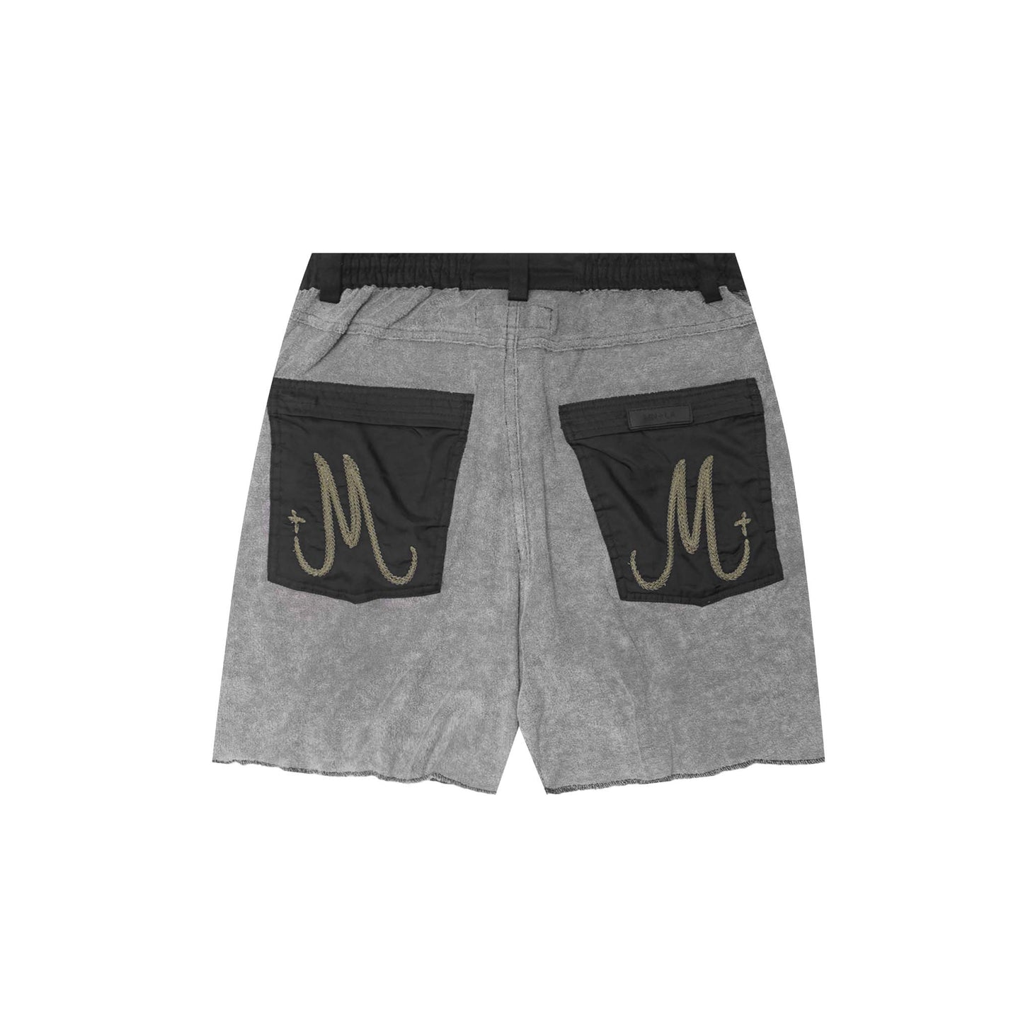 M+ OVERPOCKET TOWEL PHAT SHORTS IN CEMENT
