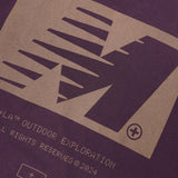 "OUTDOOR EXPLORATION" TEE IN SHADOW PURPLE
