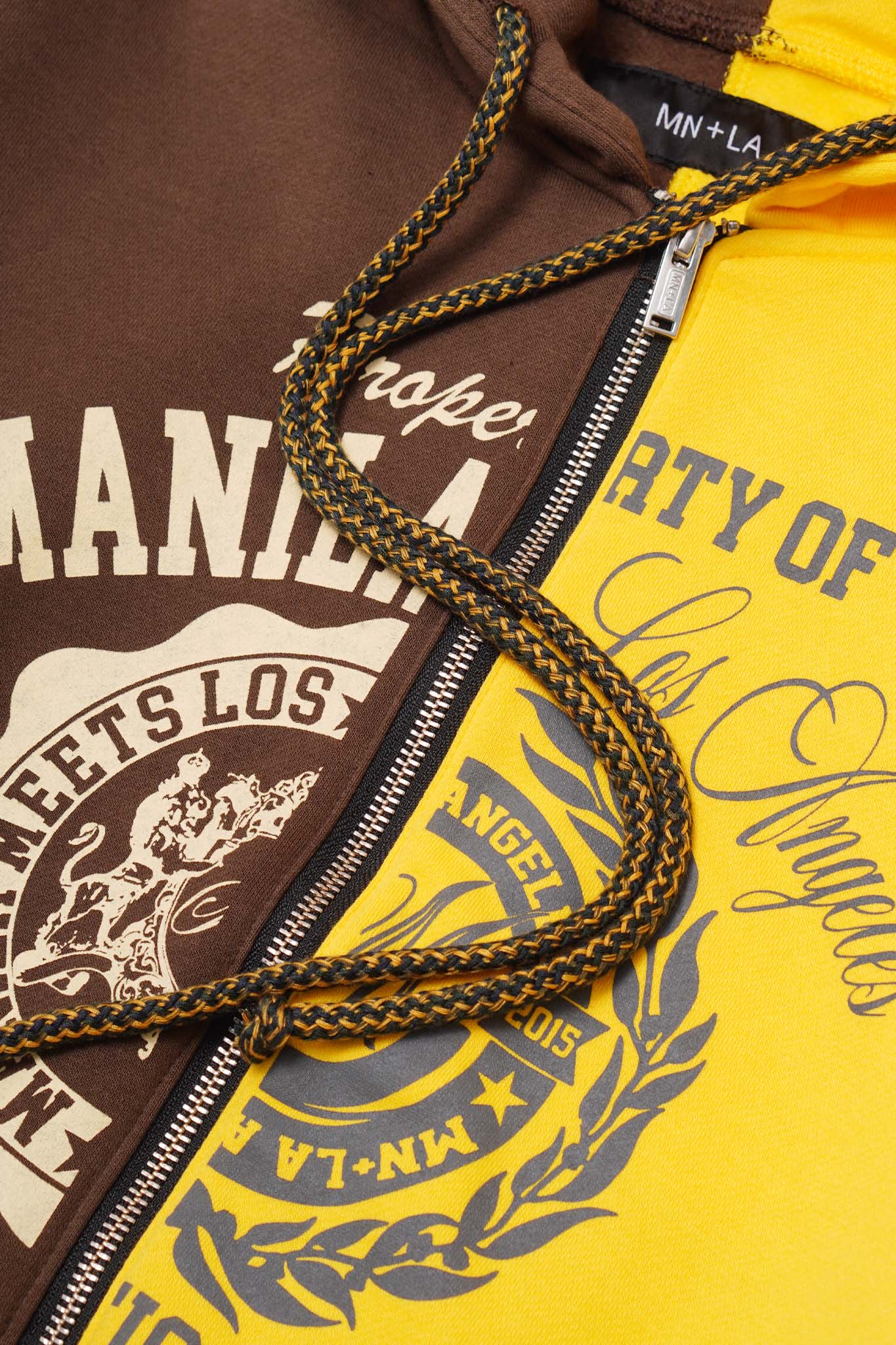 MN+LA™ SPLIT HOODIE IN WOOD/MUSTARD