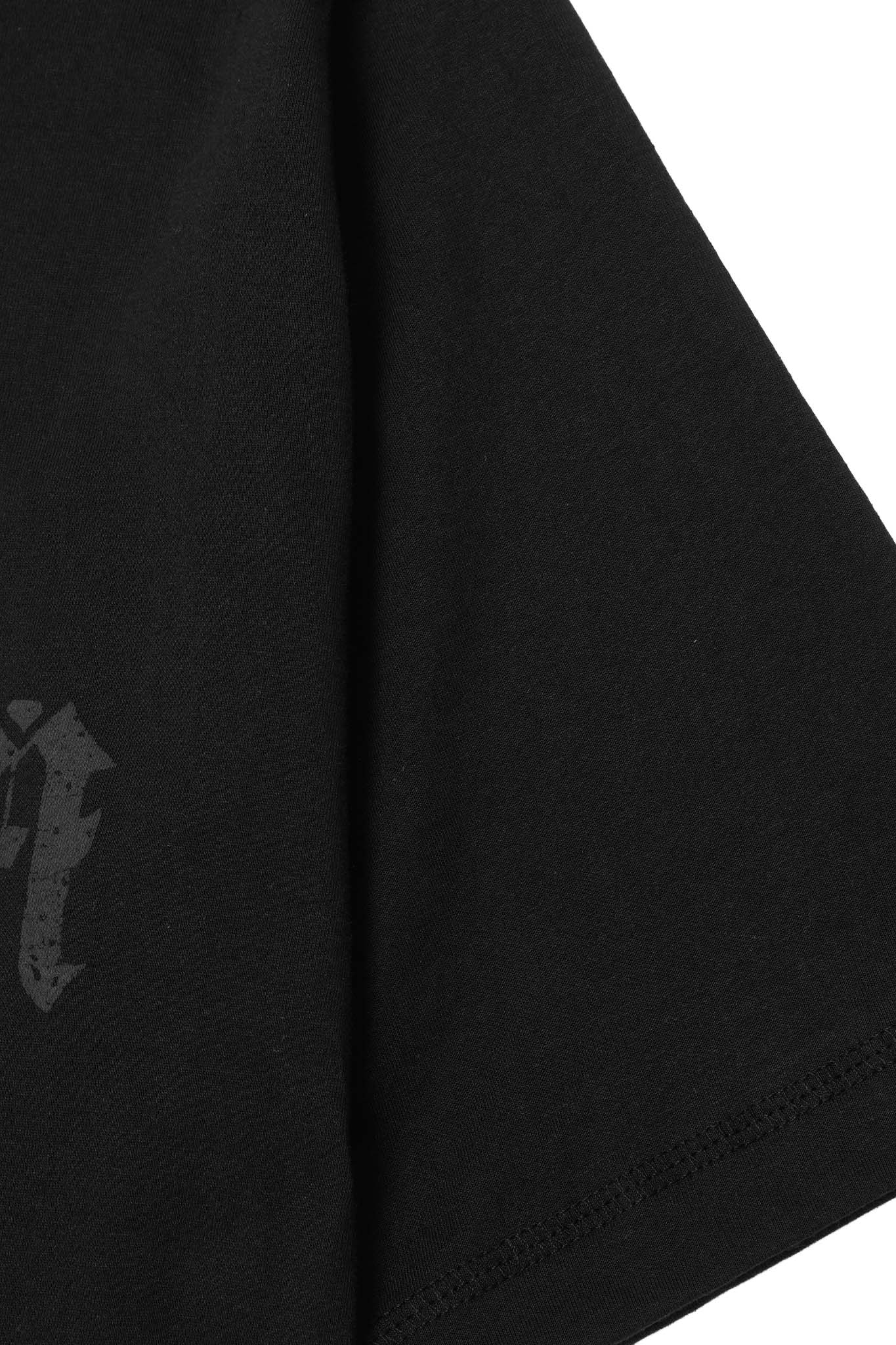 M'$ PAISLEY PATCHWORK MILITIA MOCK NECK TEE IN CAVIAR