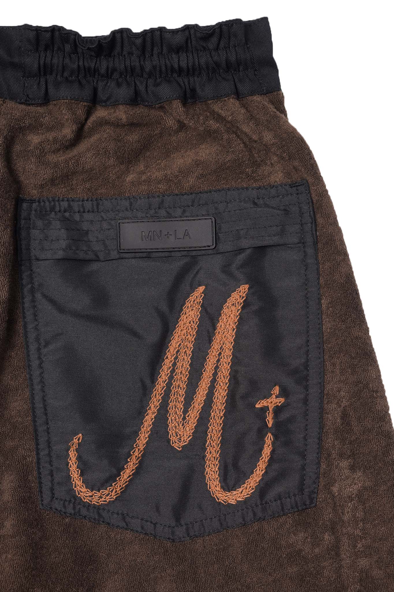 M+ TOWEL BOOTCUT PANTS IN WOOD